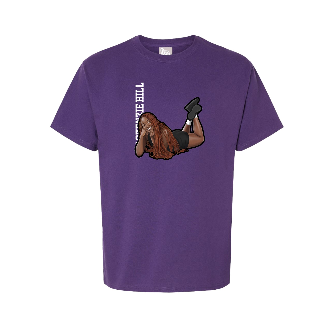 Tee — Name Vertical in Purple