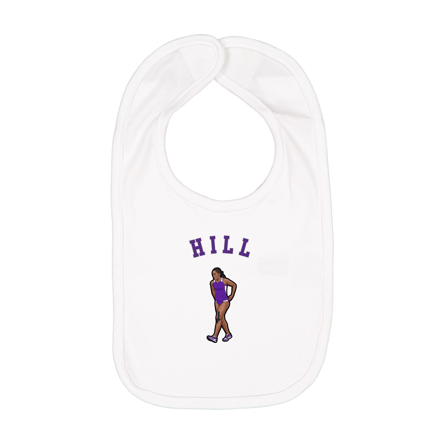 Infant Bib — Shirsey Arch in White