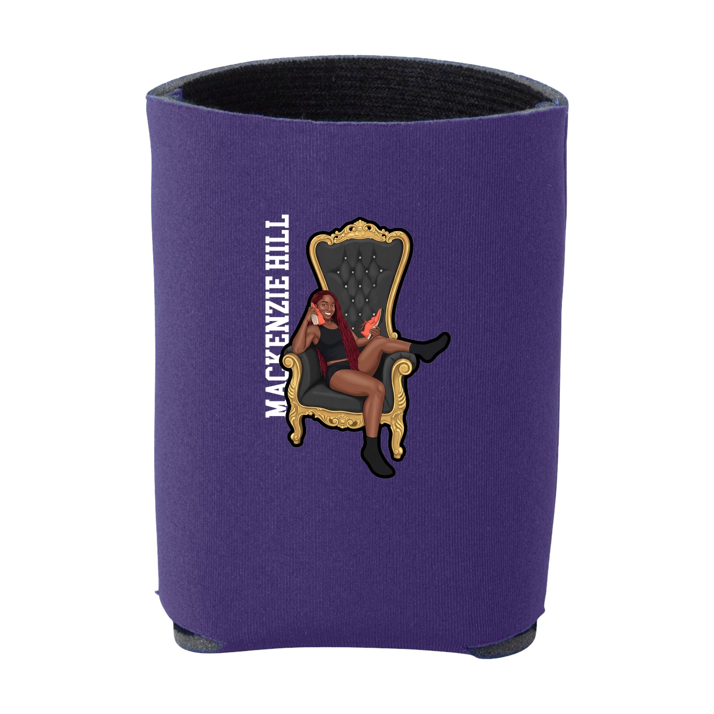 Can Holder — Name Vertical in Purple