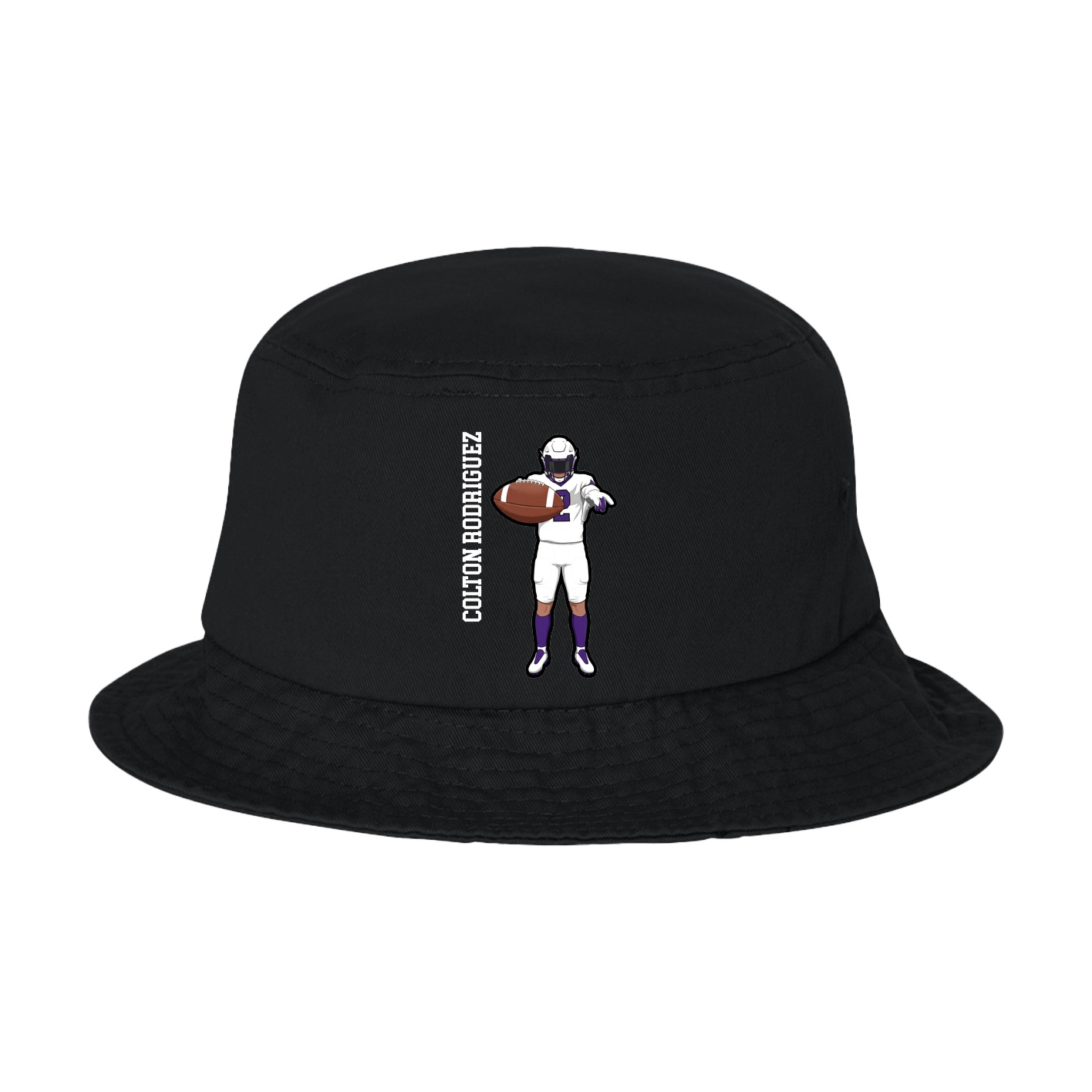 Bucket Cap — Name Vertical in Black