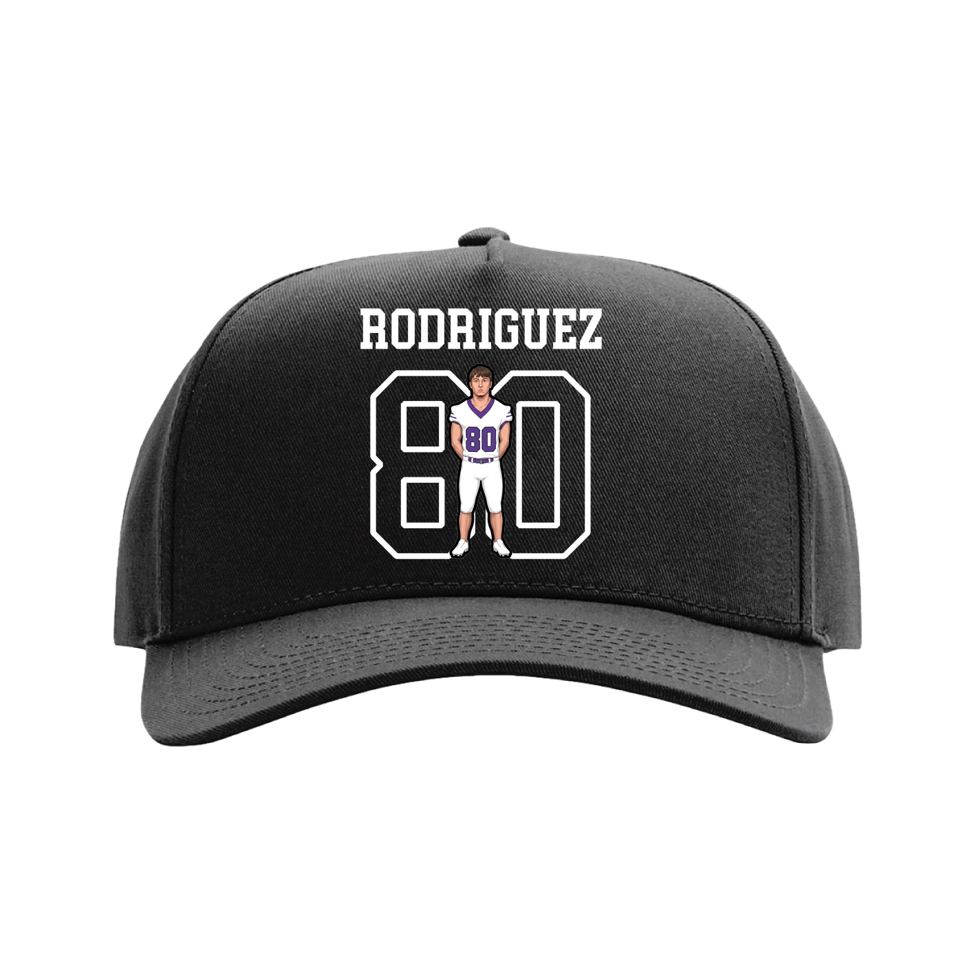 Full Fabric Five-Panel Champ Cap — Shirsey in Black