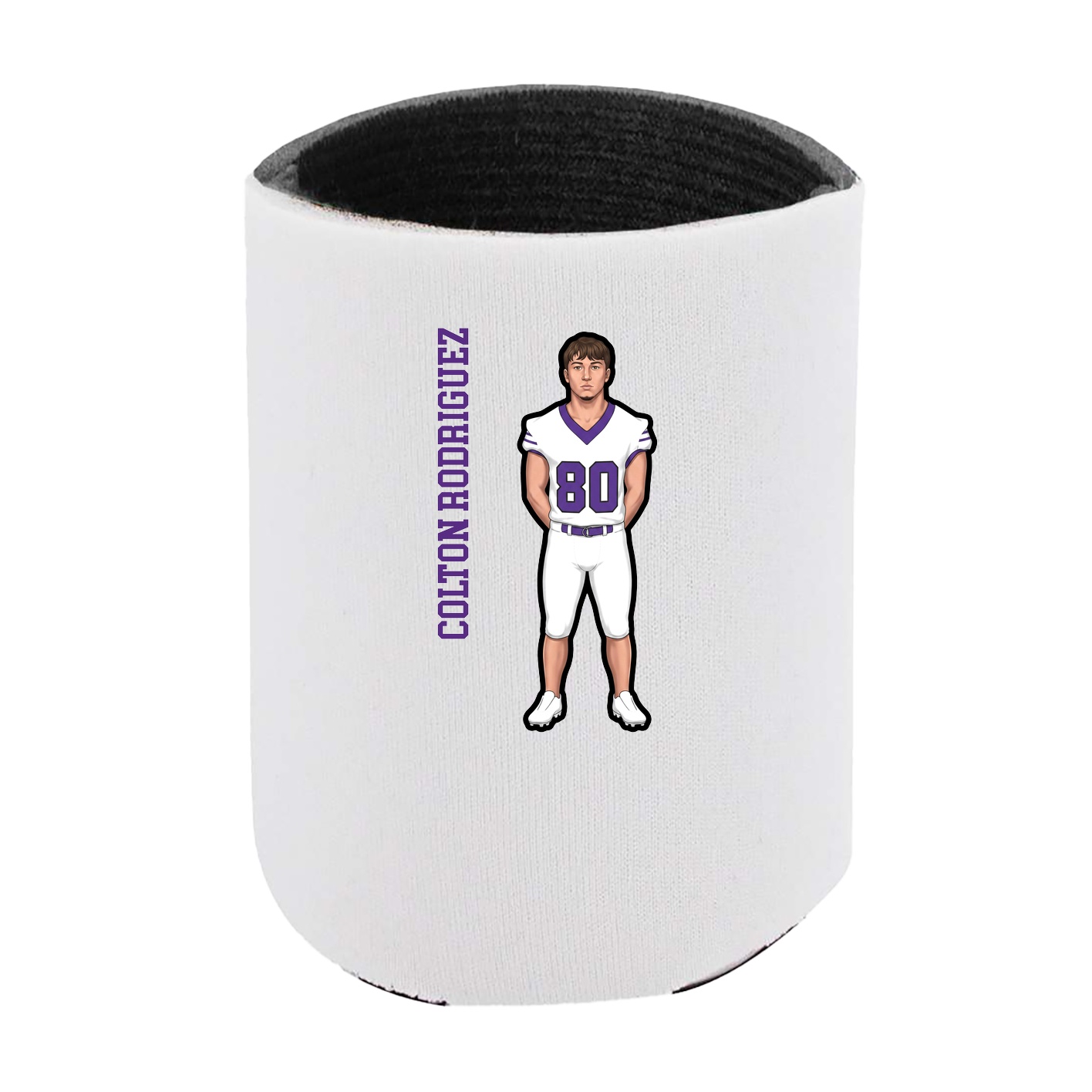 Can Holder — Name Vertical in White
