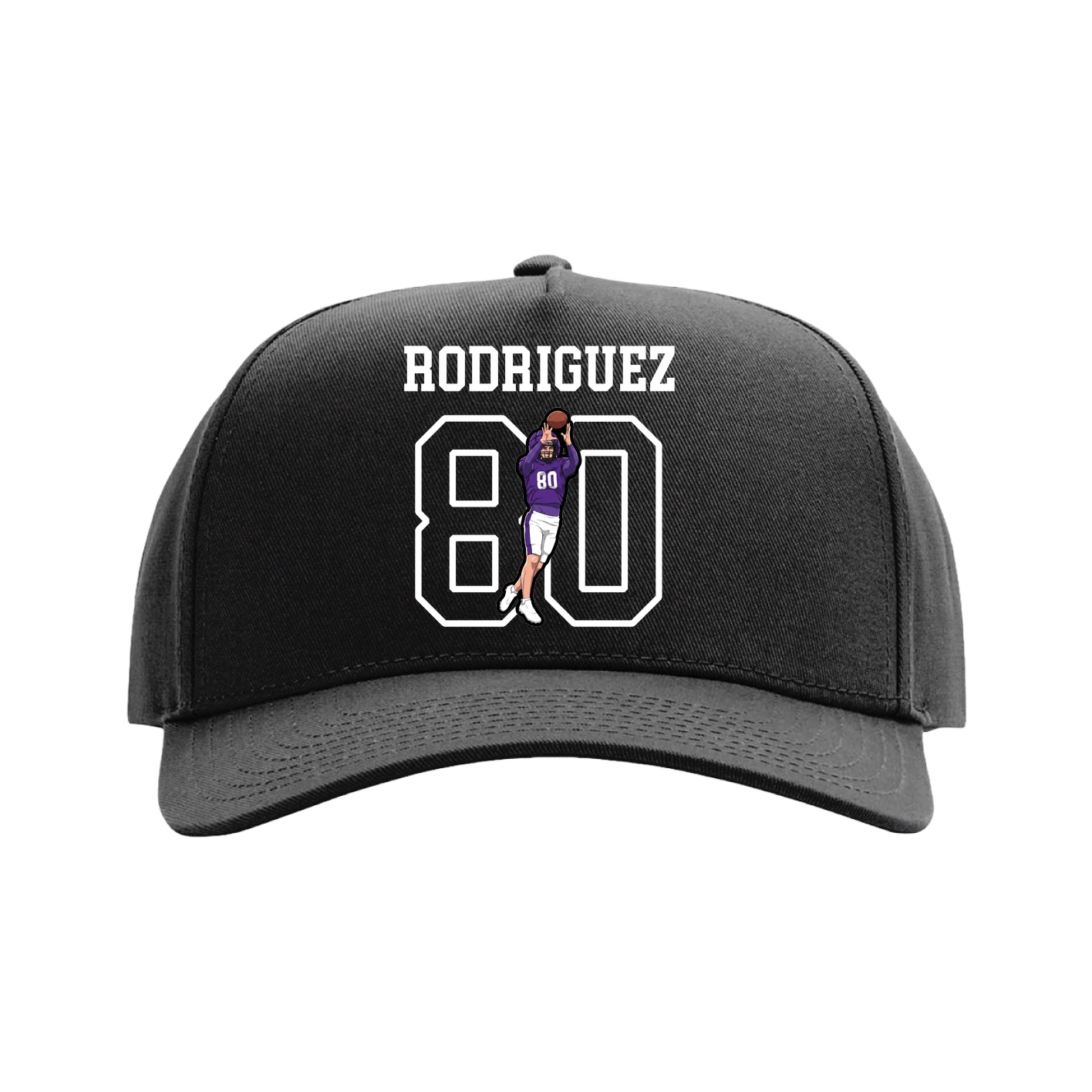 Full Fabric Five-Panel Champ Cap — Shirsey in Black