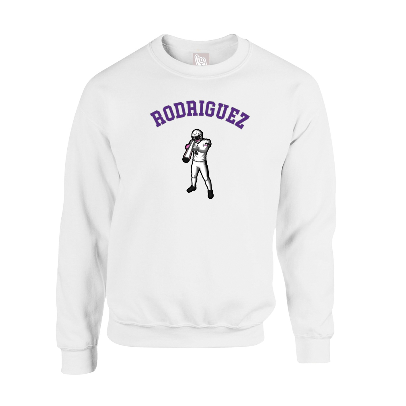 Fleece Crew — Shirsey Arch in White