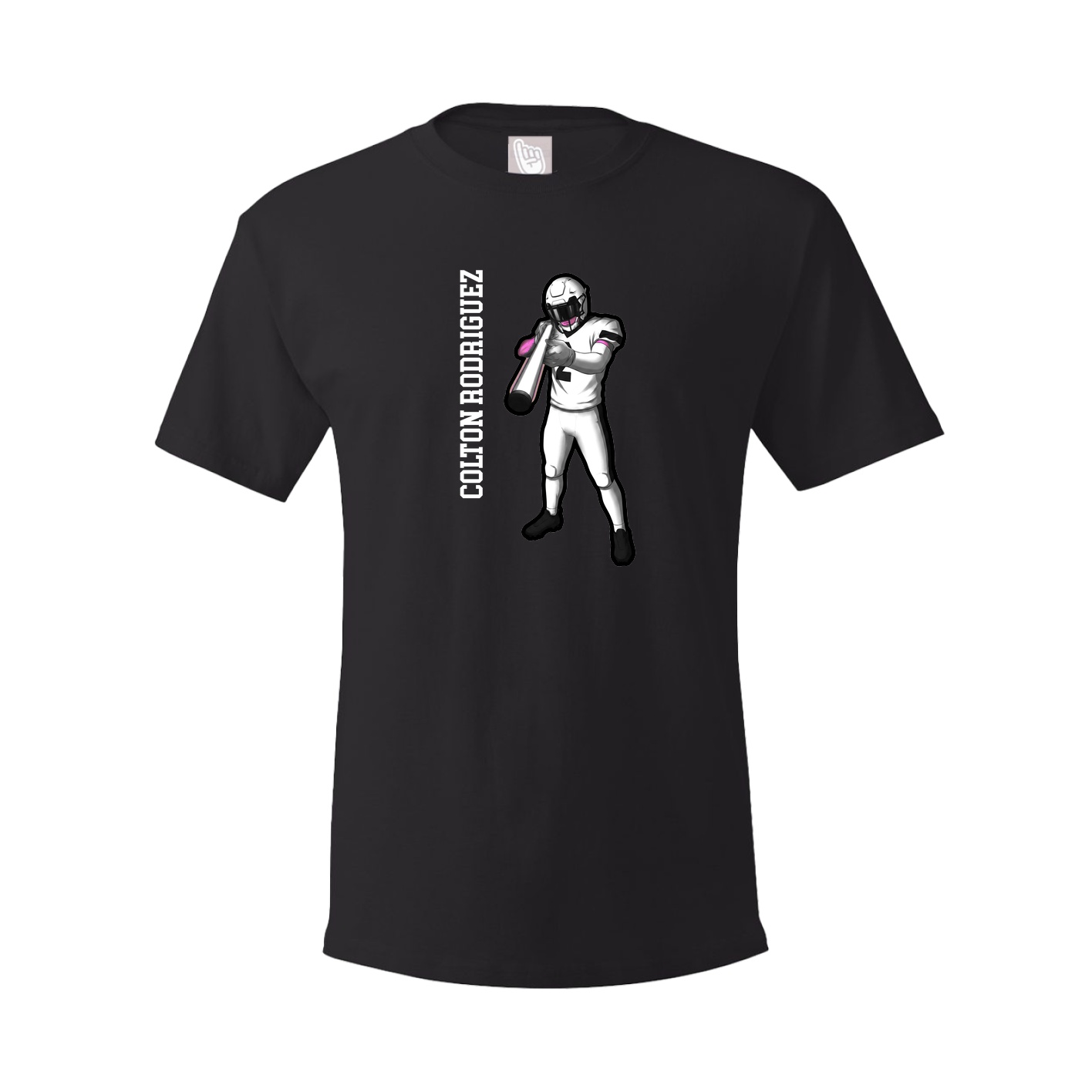 Youth Tee — Name Vertical in Black