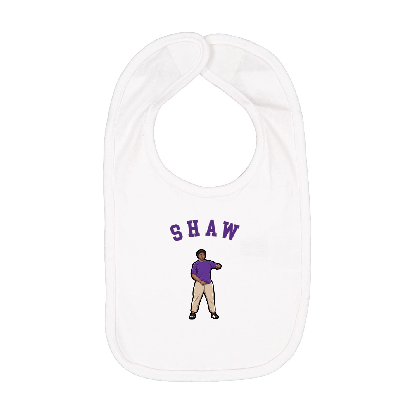 Infant Bib — Shirsey Arch in White