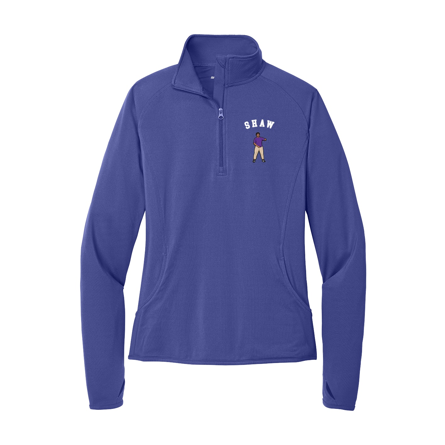 Women's Q-Zip Pullover — Shirsey Arch in Purple