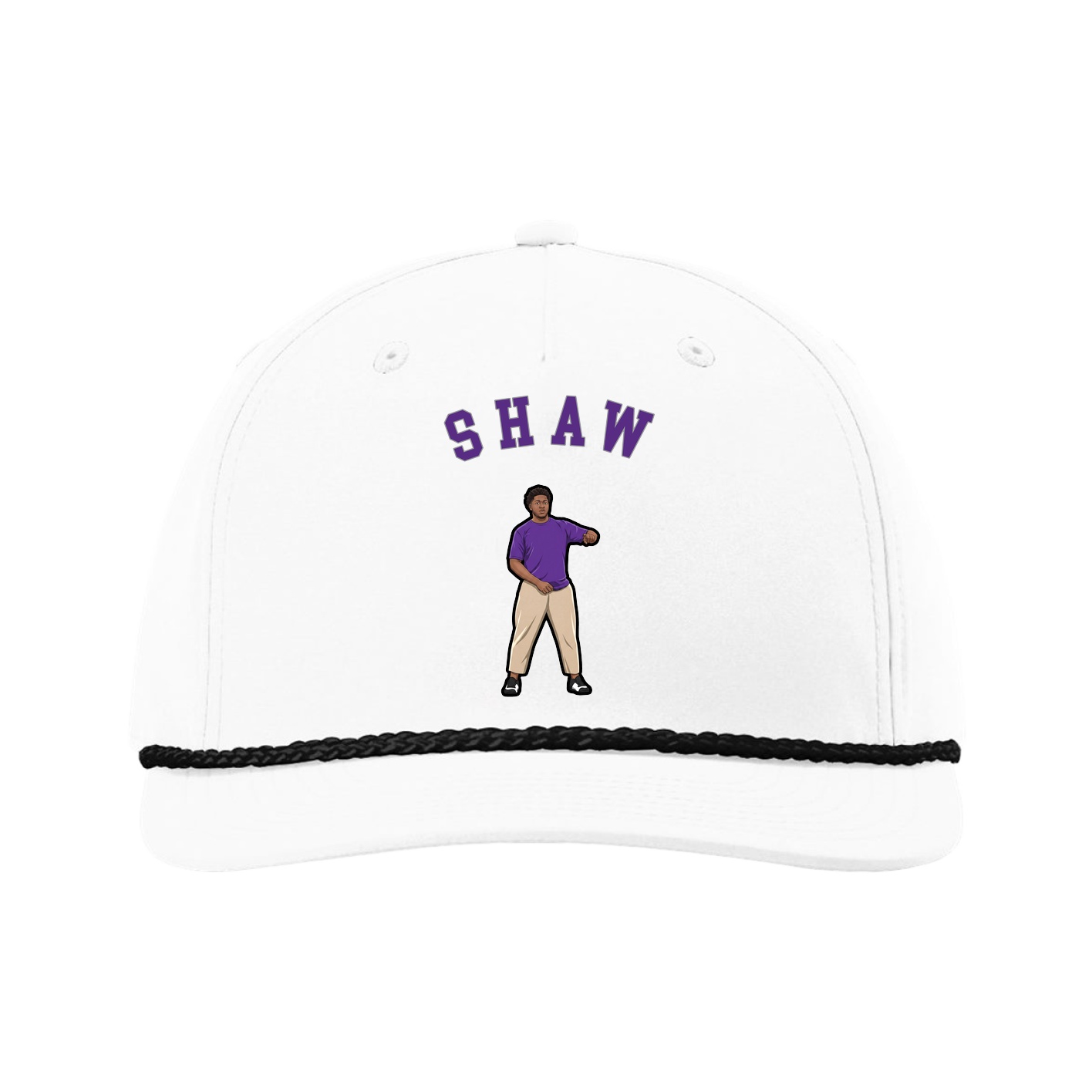 Five-Panel Classic Rope Cap — Shirsey Arch in White