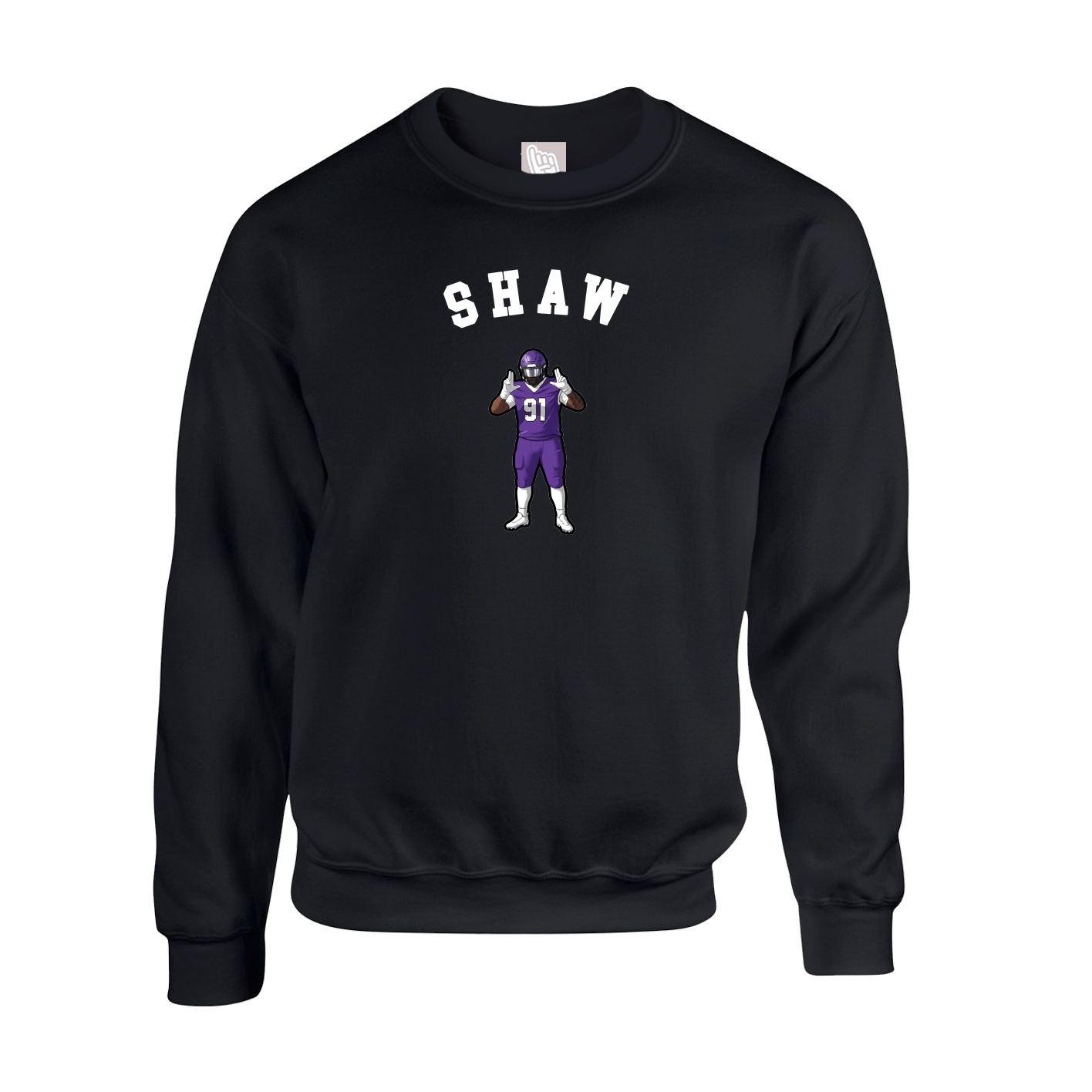 Fleece Crew — Shirsey Arch in Black