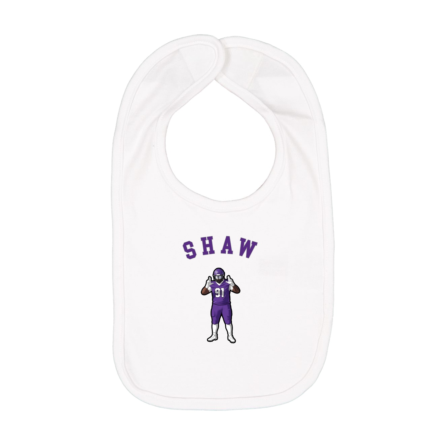 Infant Bib — Shirsey Arch in White