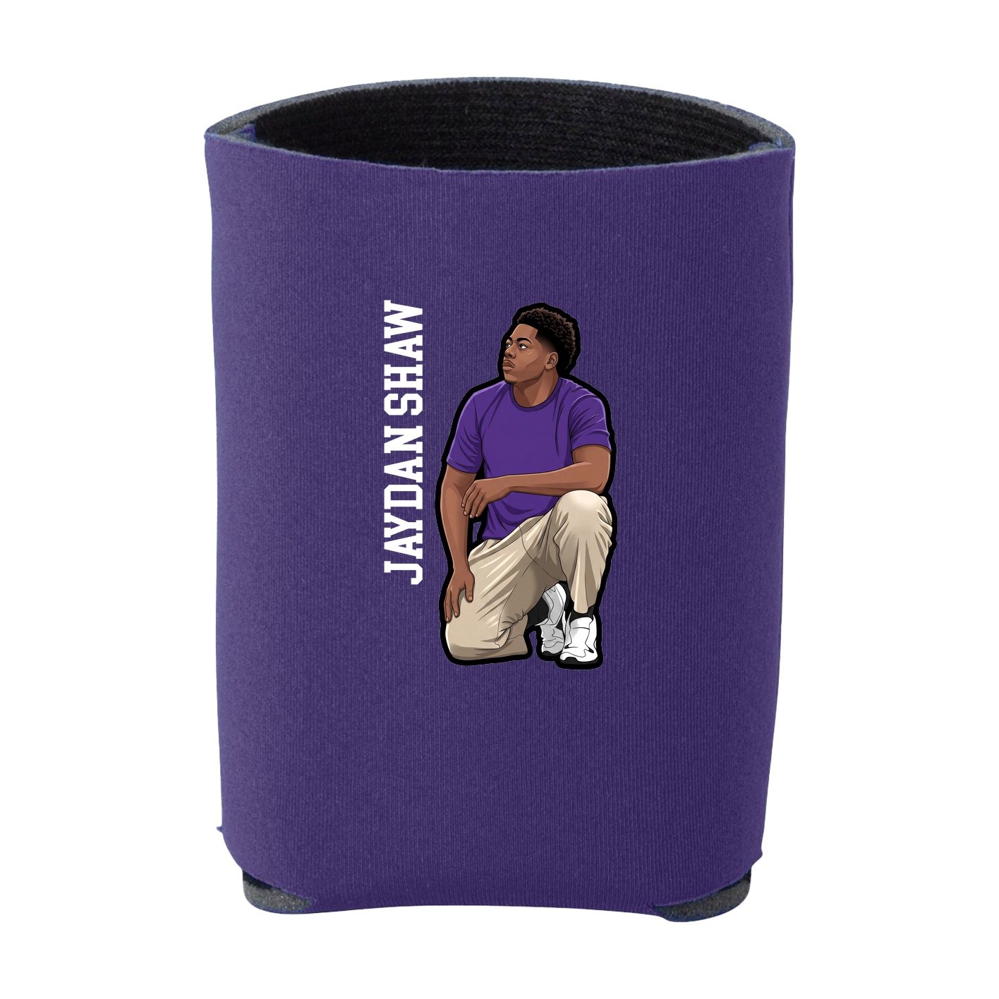 Can Holder — Name Vertical in Purple