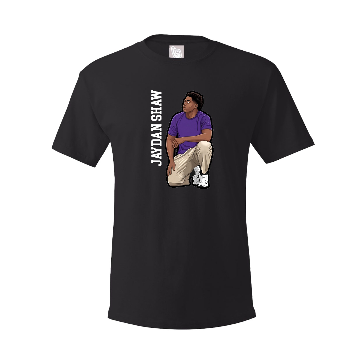 Tee — Name Vertical in Black