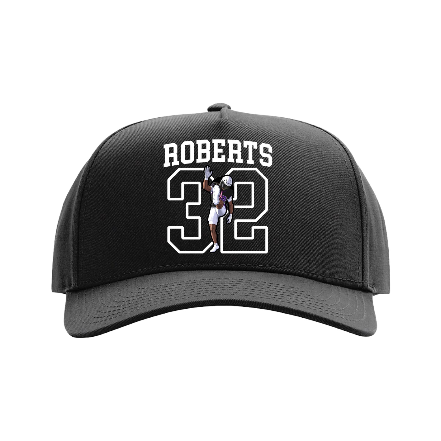 Full Fabric Five-Panel Champ Cap — Shirsey in Black