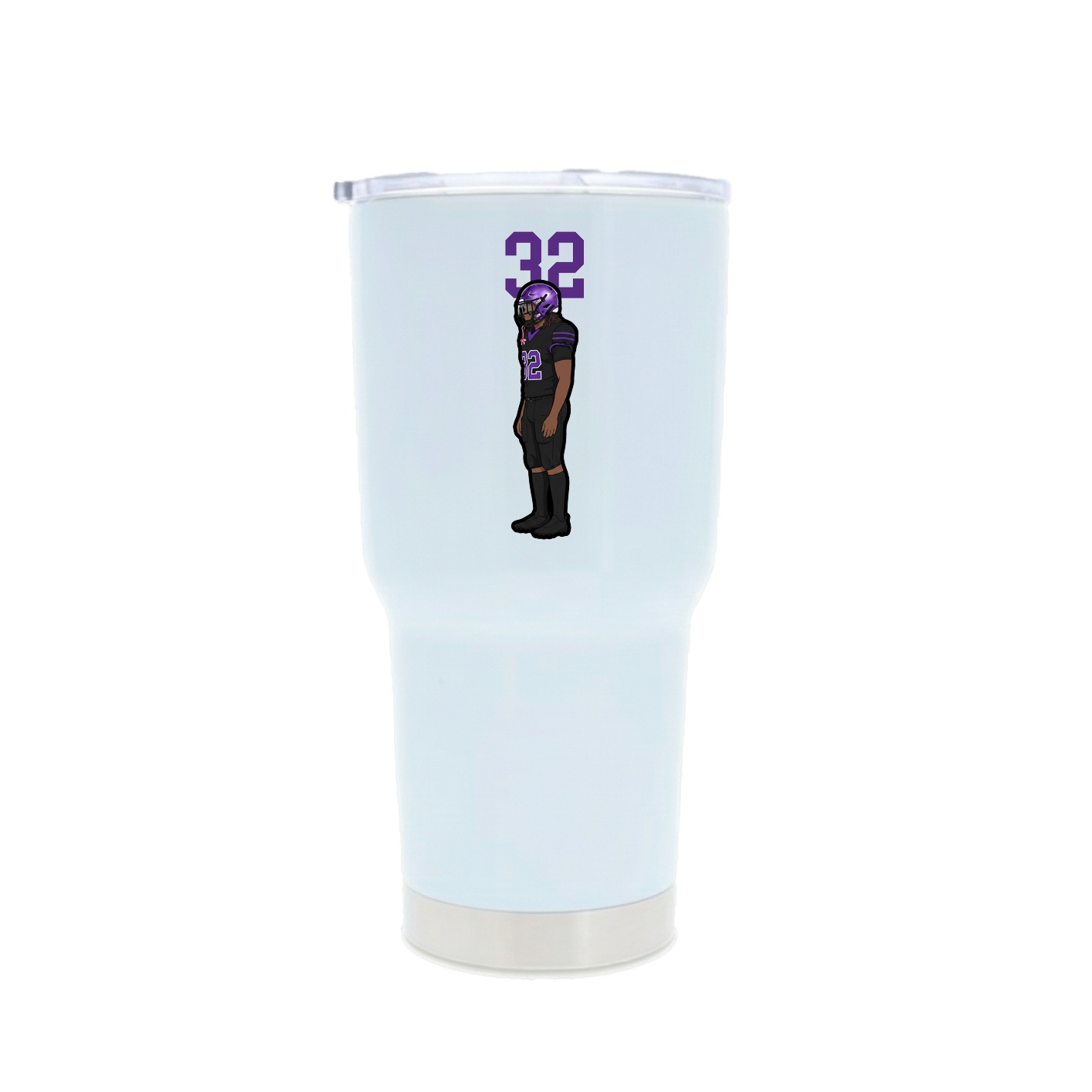 30oz Stainless Steel Tumbler — Number Top in White