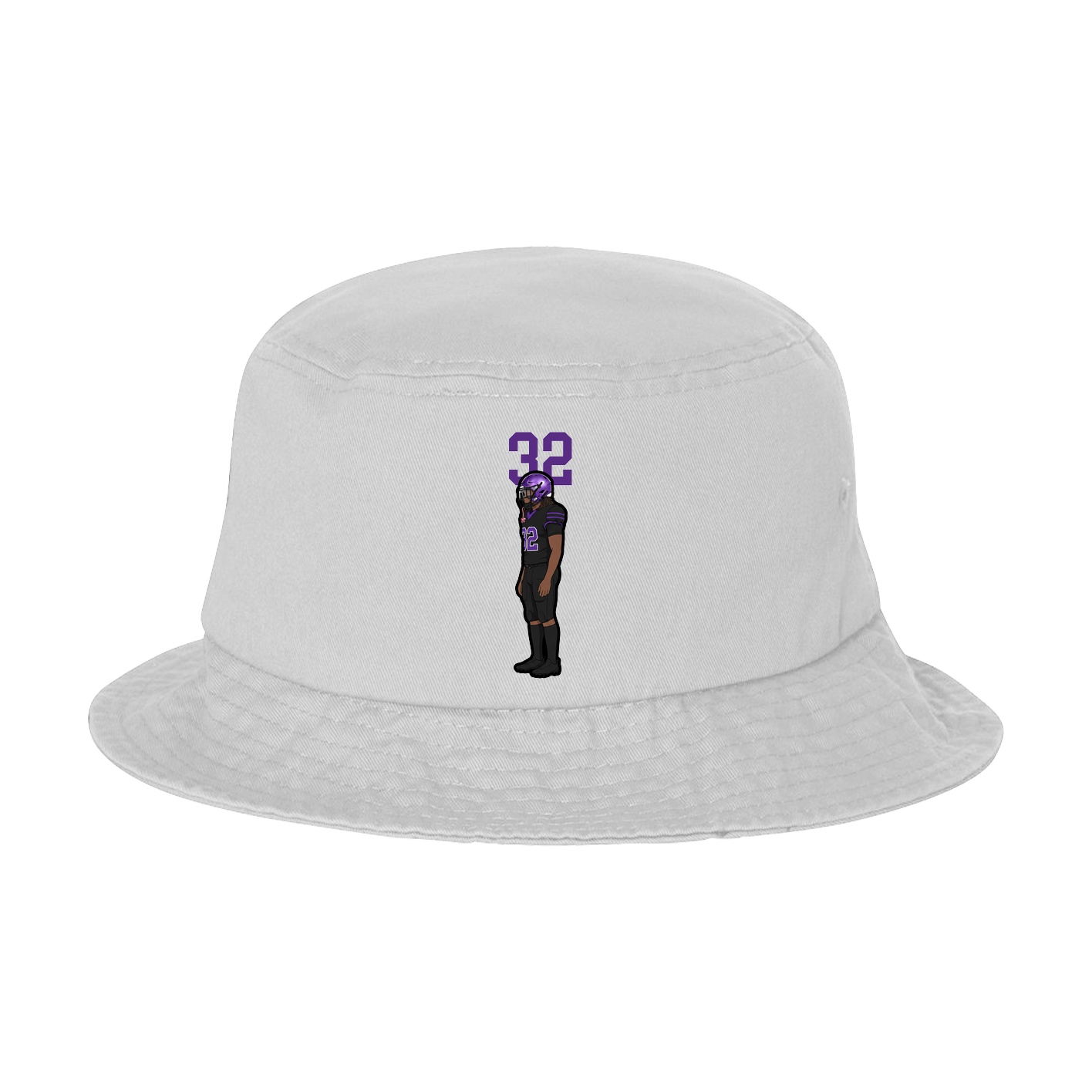 Bucket Cap — Number Top in White