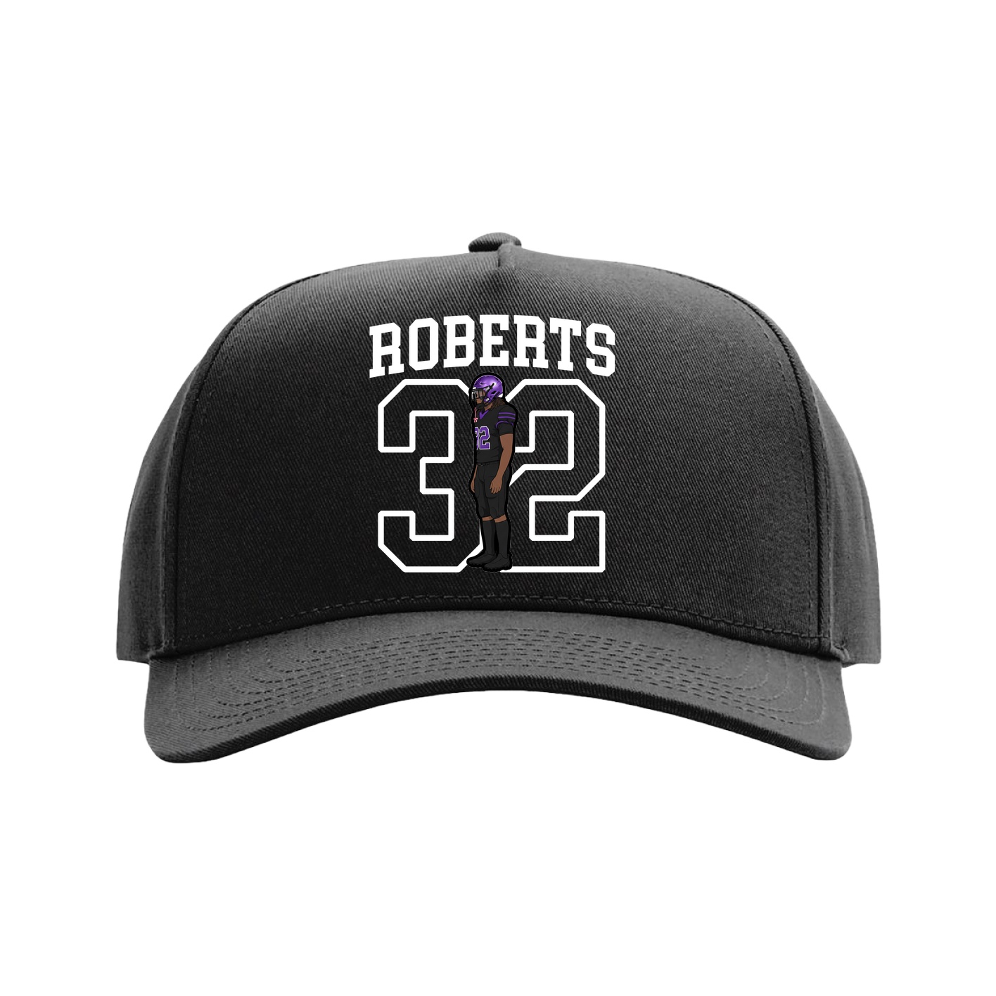 Full Fabric Five-Panel Champ Cap — Shirsey in Black
