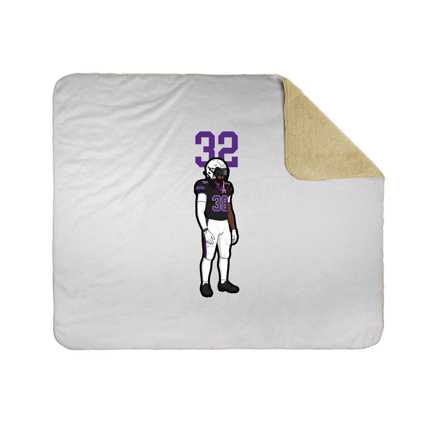 Throw Blanket — Number Top in White