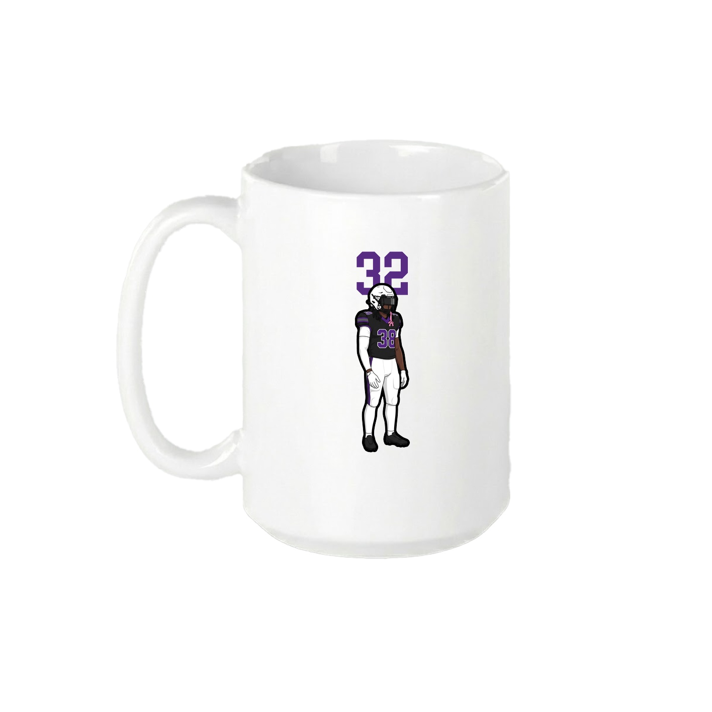 15oz Coffee Mug — Number Top in White