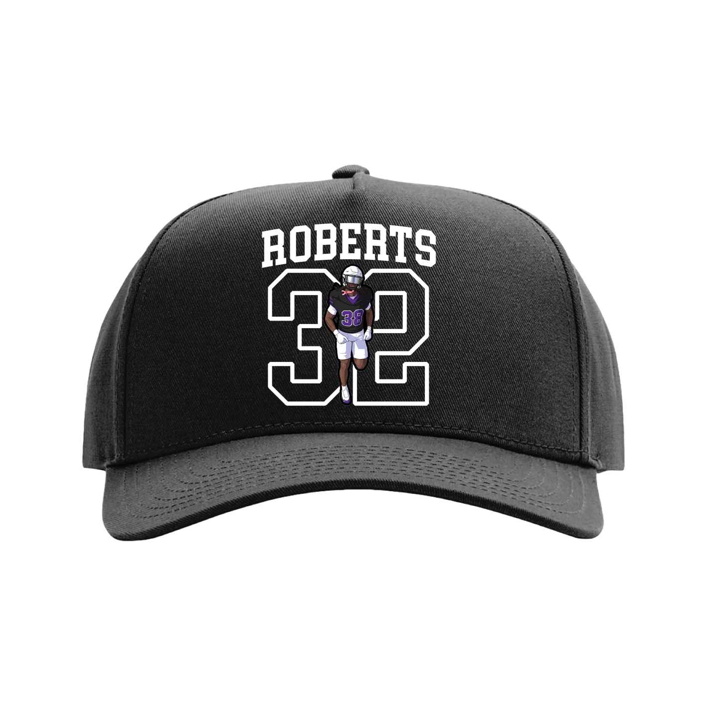 Full Fabric Five-Panel Champ Cap — Shirsey in Black