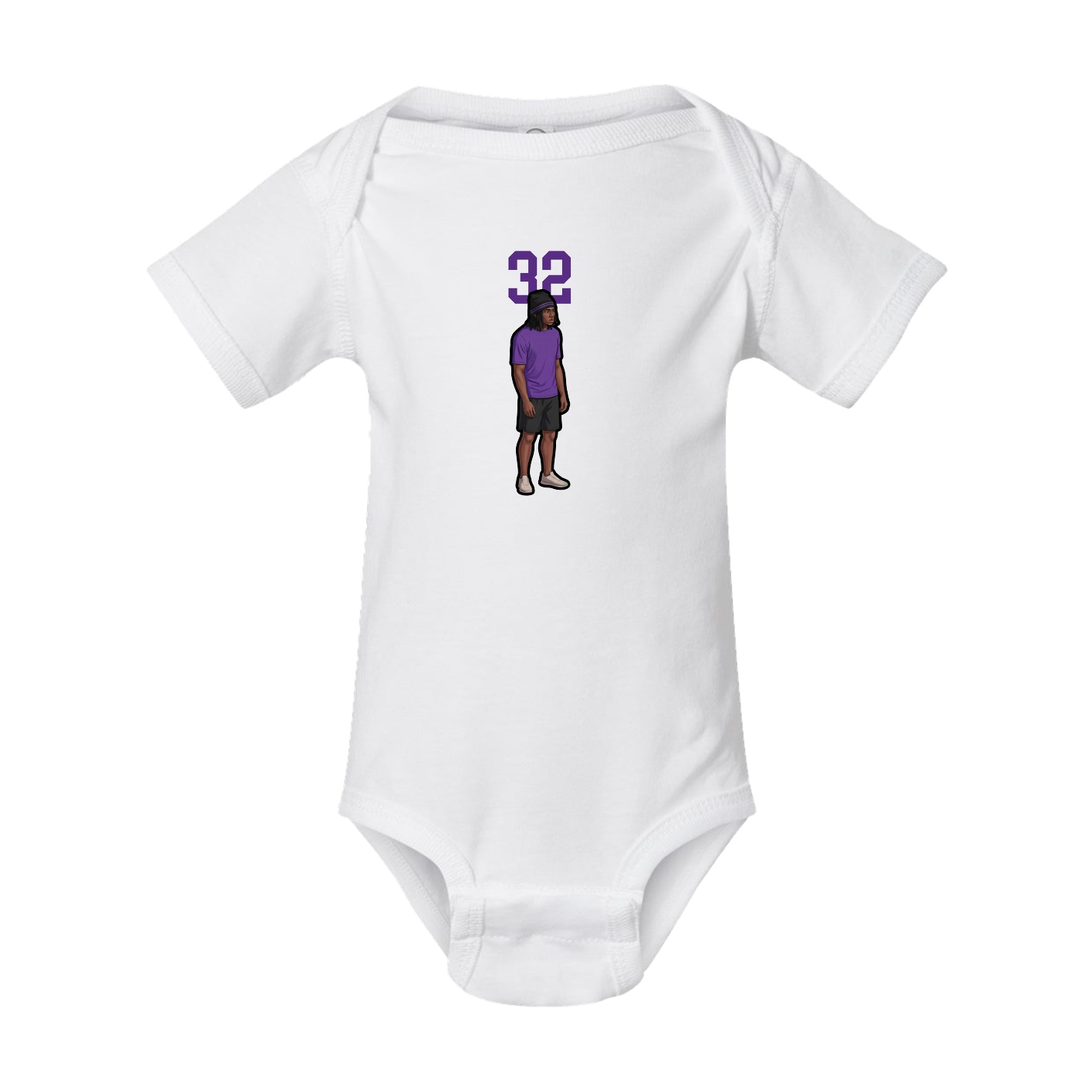 Baby Onesie — Number Top in White