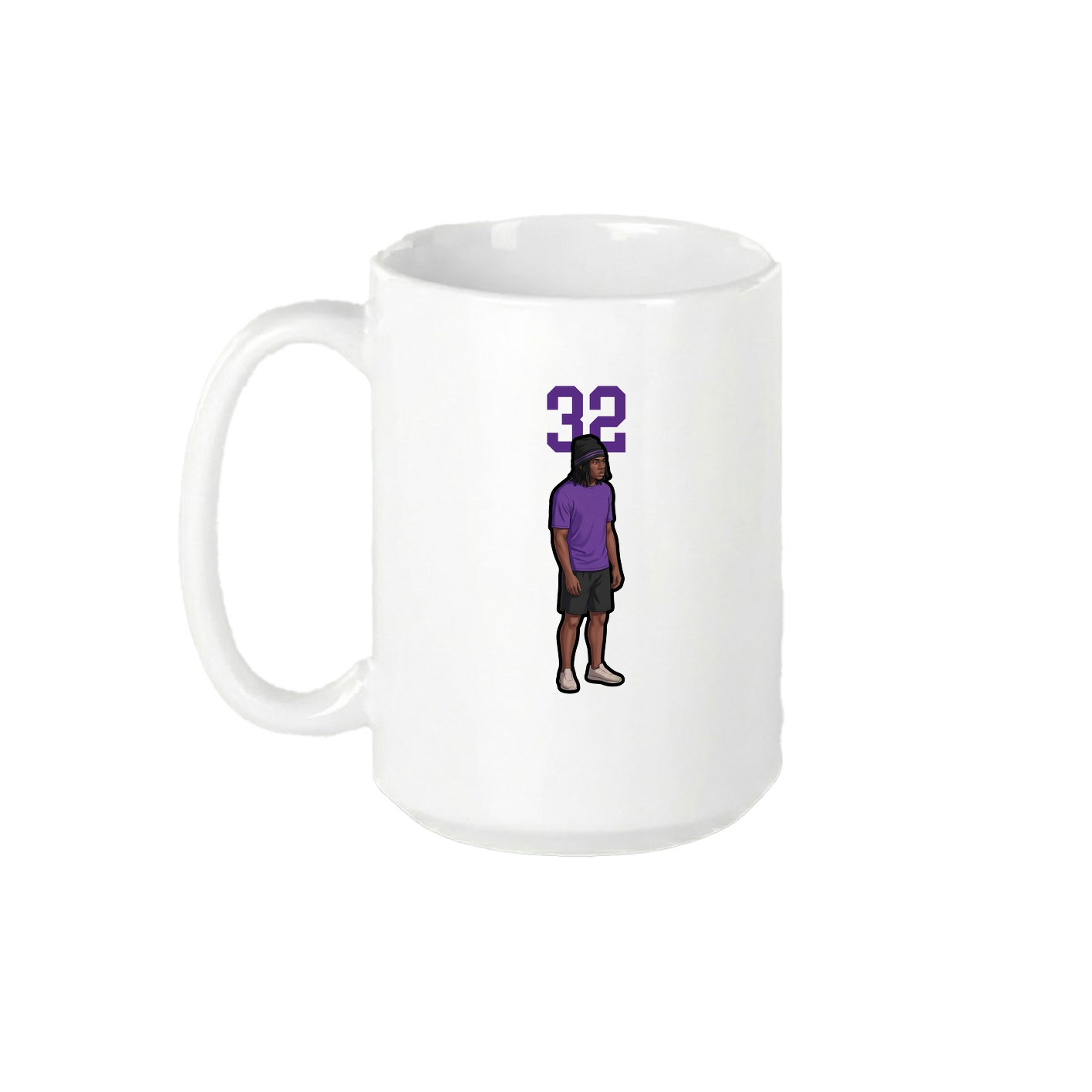 15oz Coffee Mug — Number Top in White