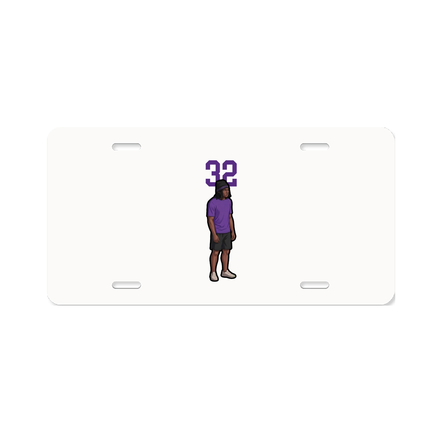 License Plate — Number Top in Classic