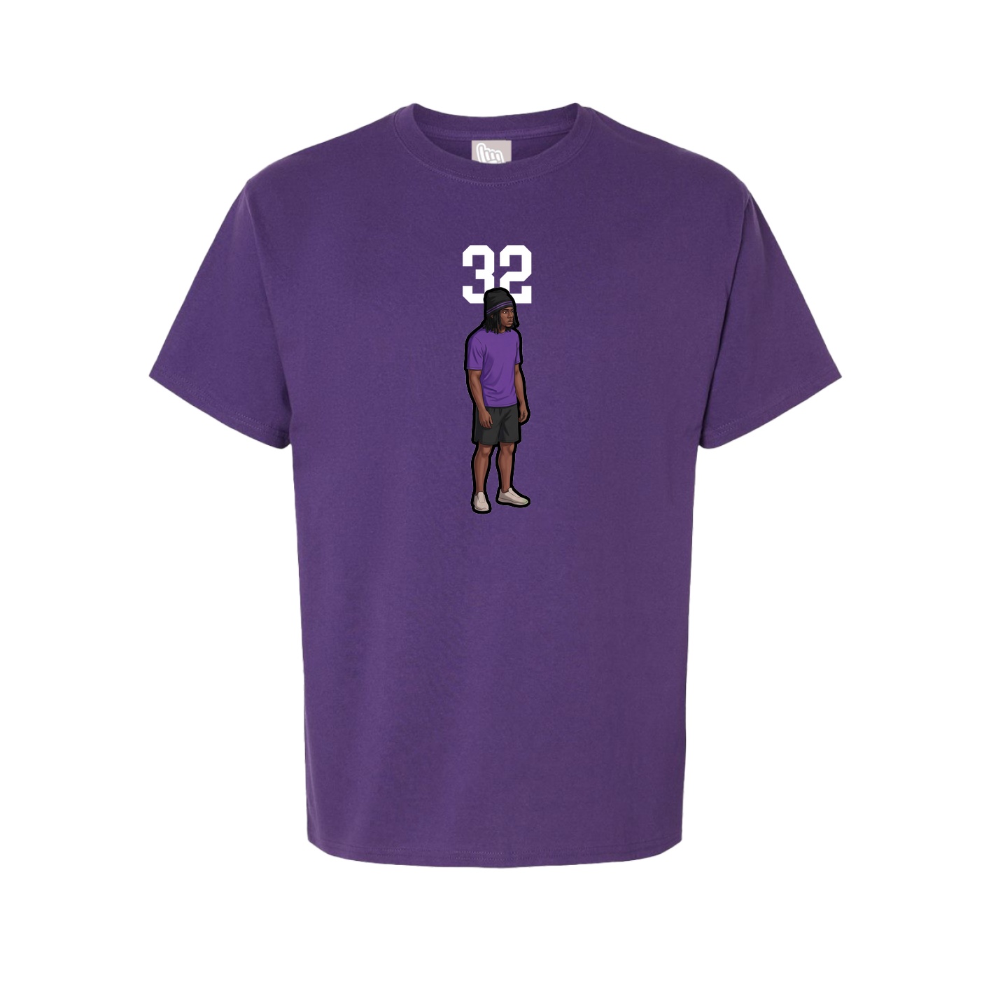 Youth Tee — Number Top in Purple