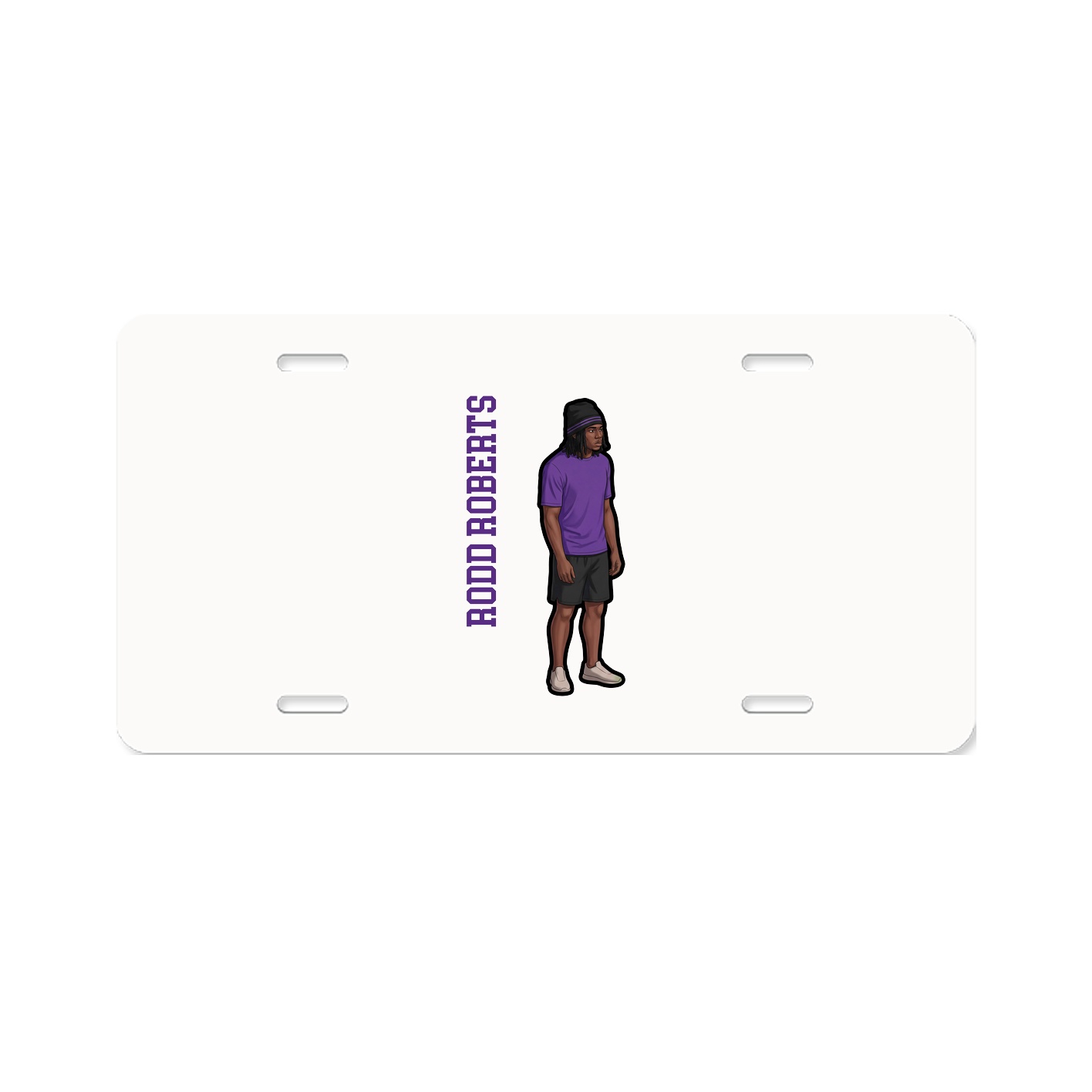 License Plate — Name Vertical in Classic
