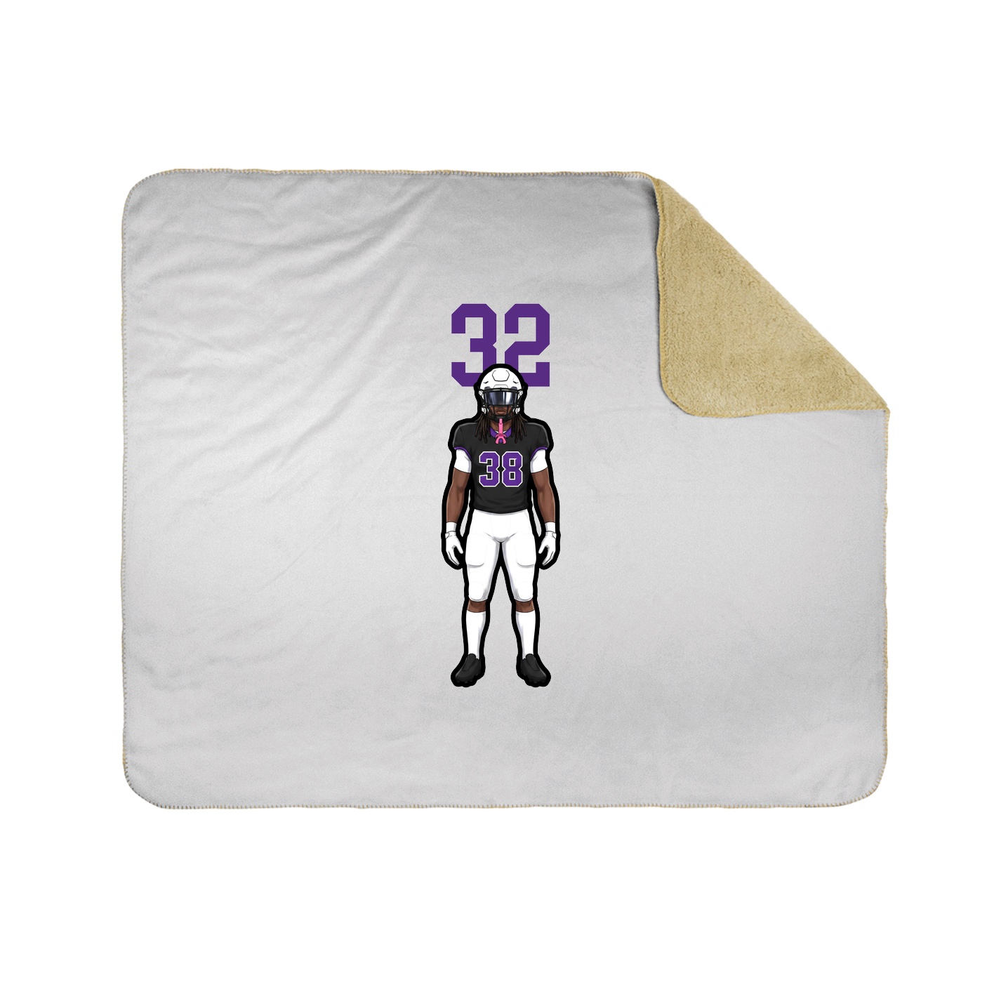 Throw Blanket — Number Top in White