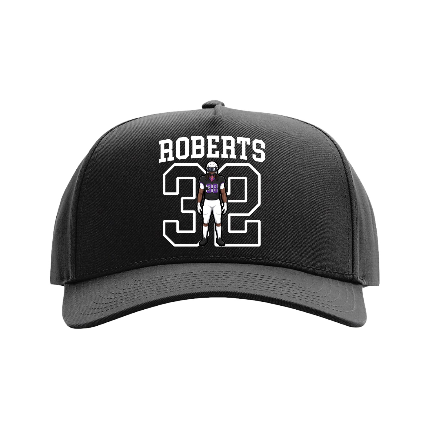 Full Fabric Five-Panel Champ Cap — Shirsey in Black