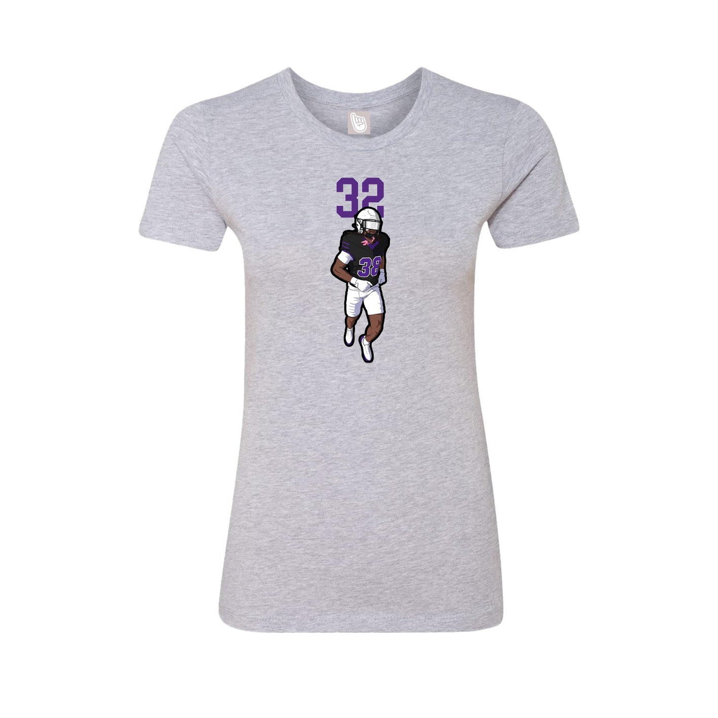 Womens Tee — Number Top in Grey