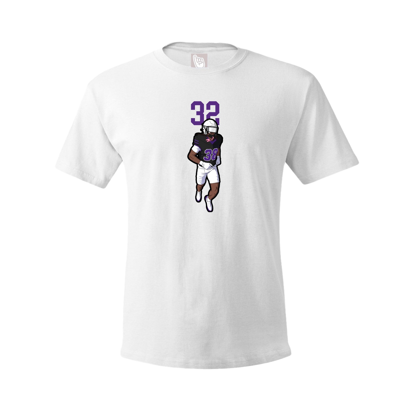 Youth Tee — Number Top in White