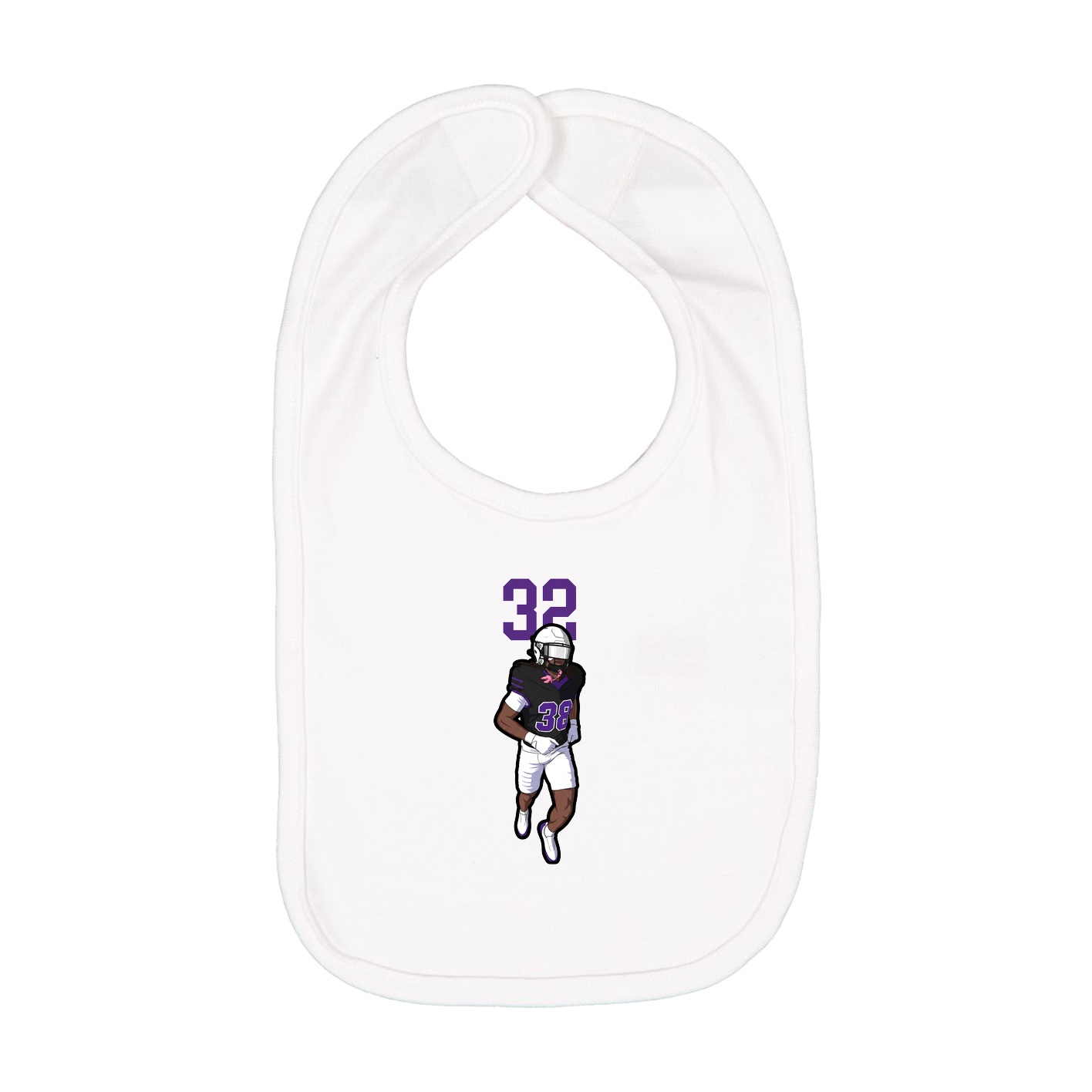 Infant Bib — Number Top in White