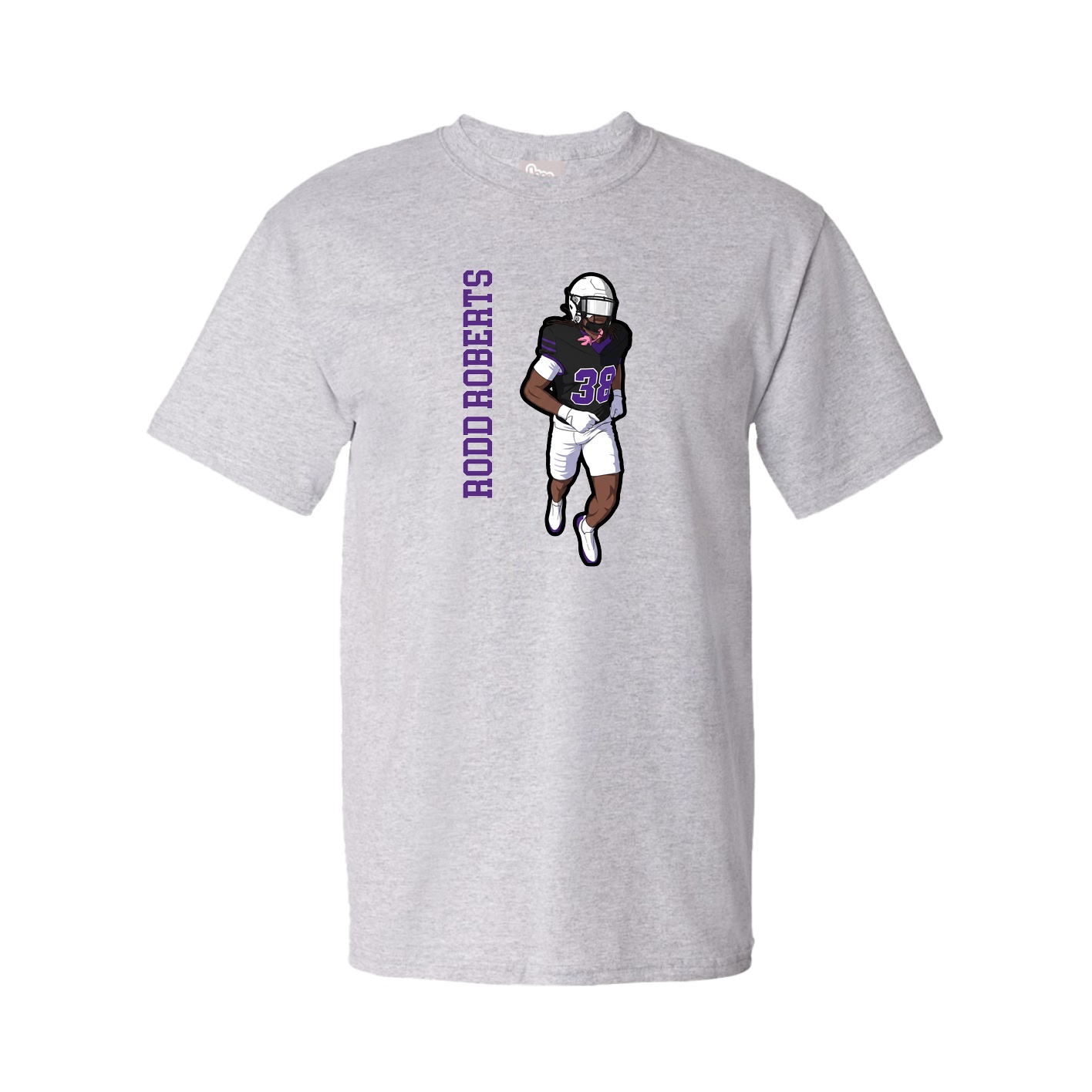 Tee — Name Vertical in Grey