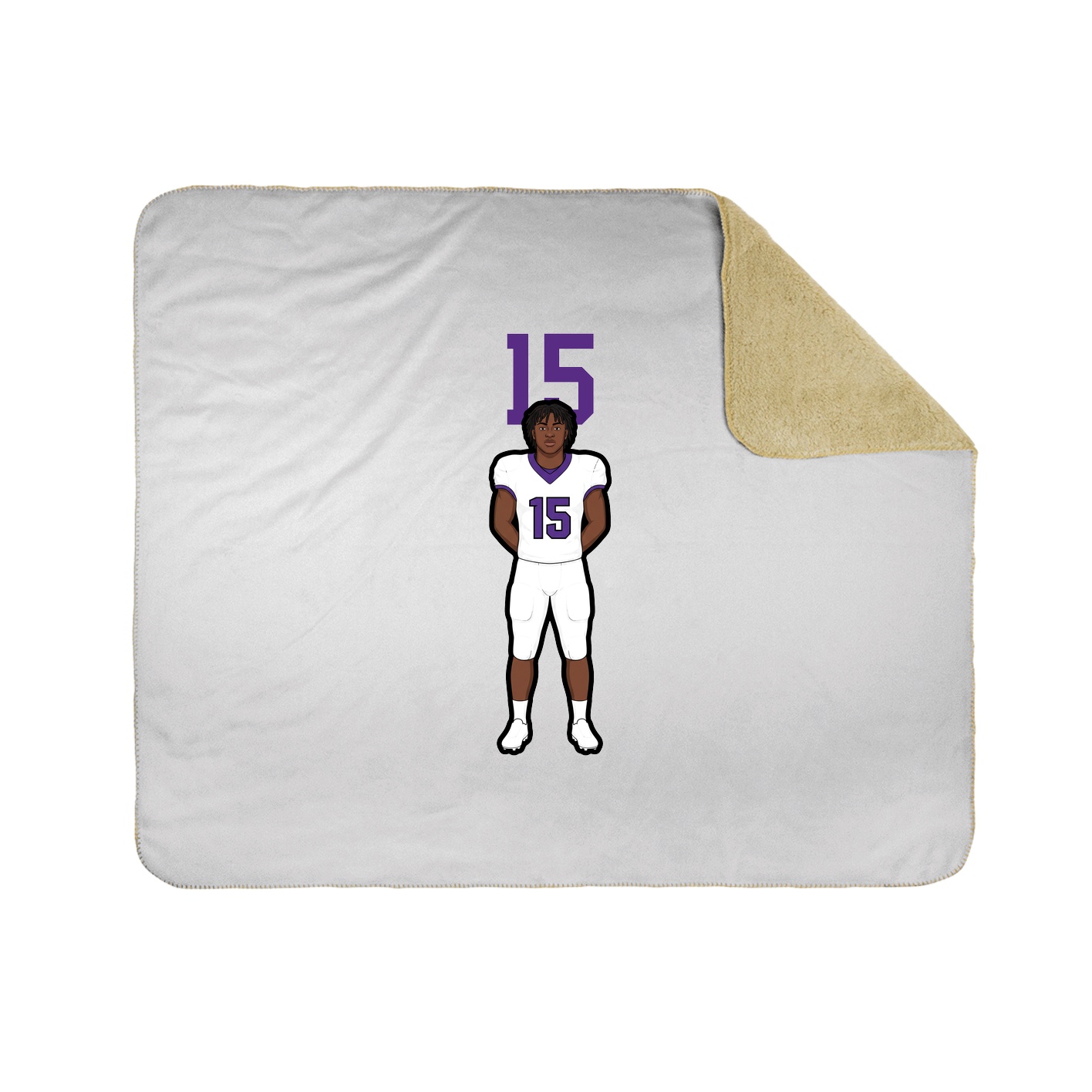 Throw Blanket — Number Top in White