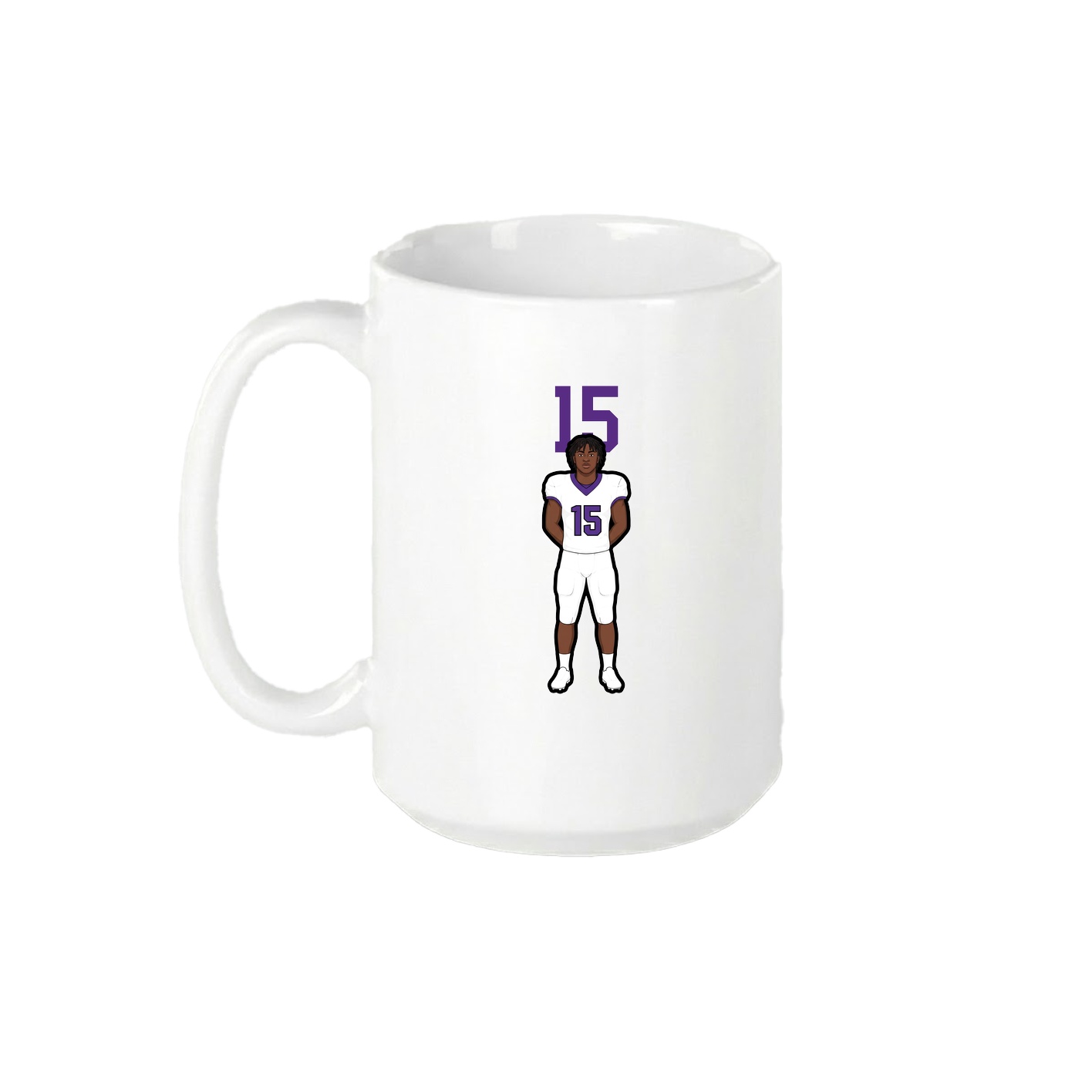 15oz Coffee Mug — Number Top in White