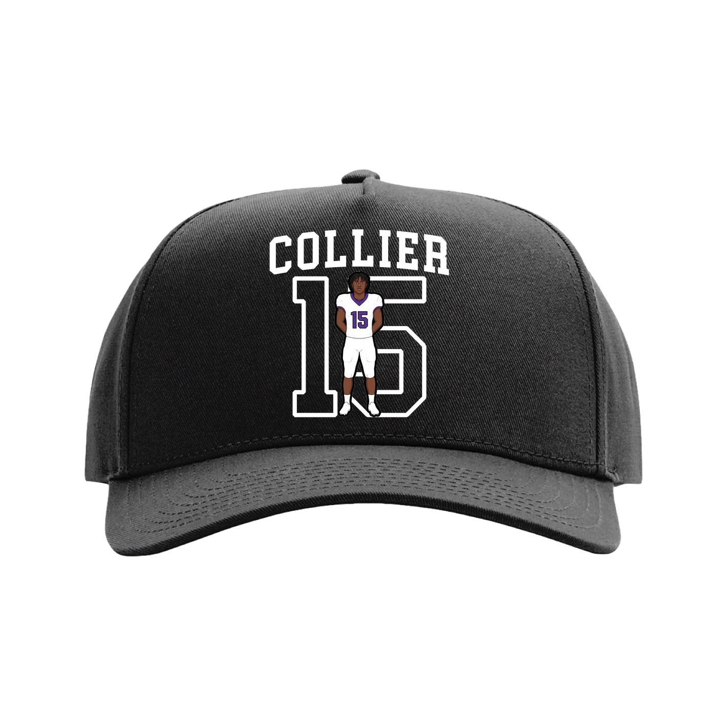 Full Fabric Five-Panel Champ Cap — Shirsey in Black