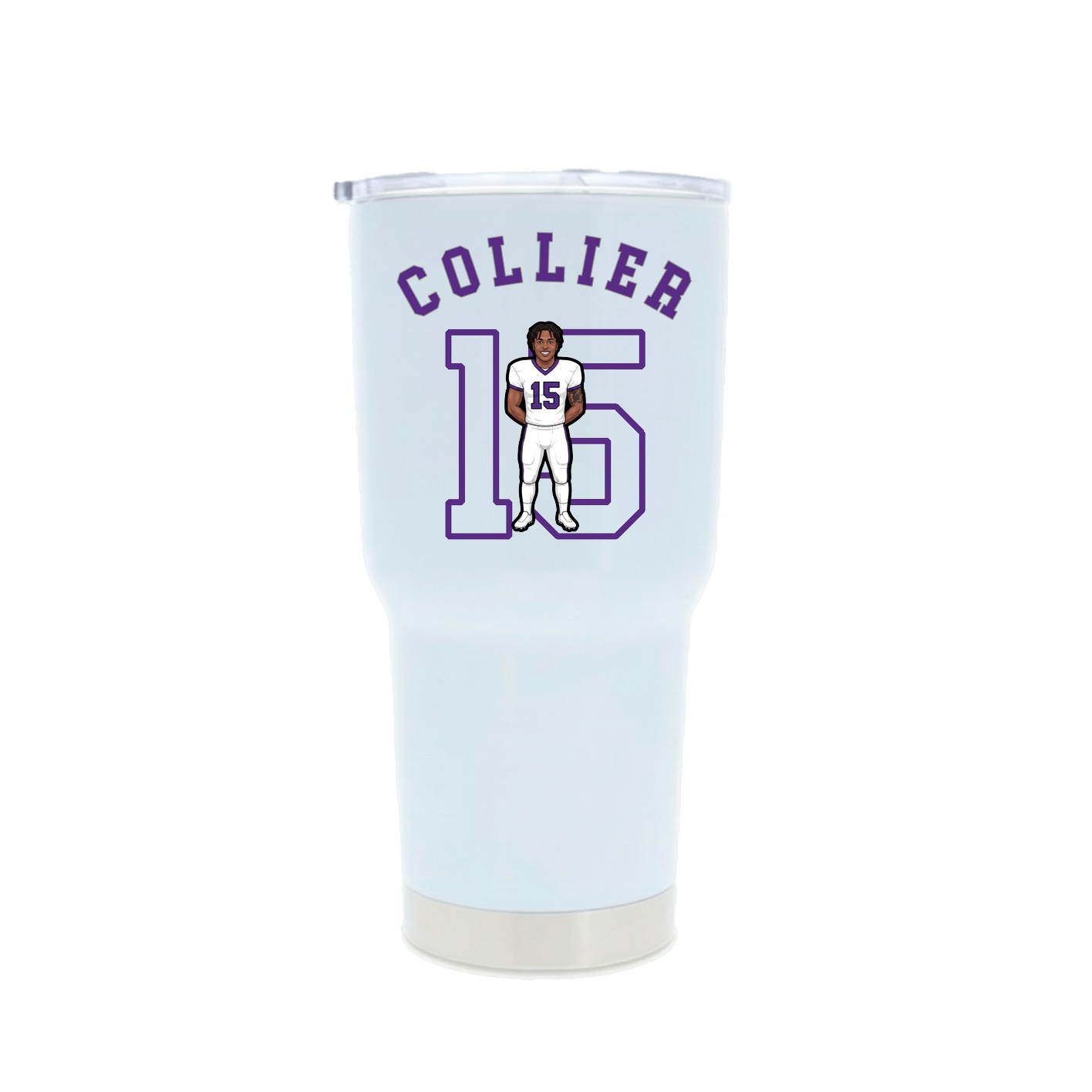 30oz Stainless Steel Tumbler — Shirsey Arch in White