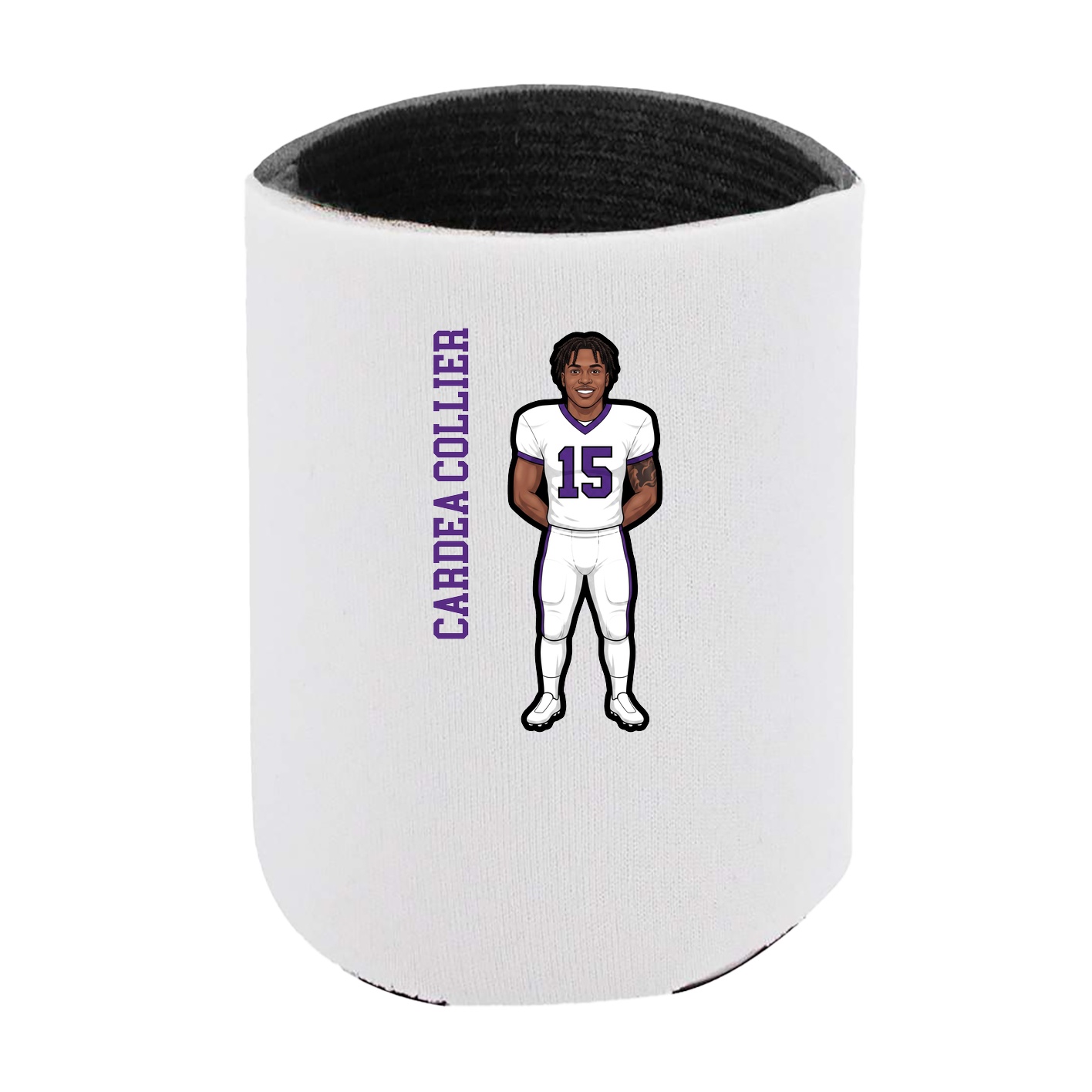 Can Holder — Name Vertical in White