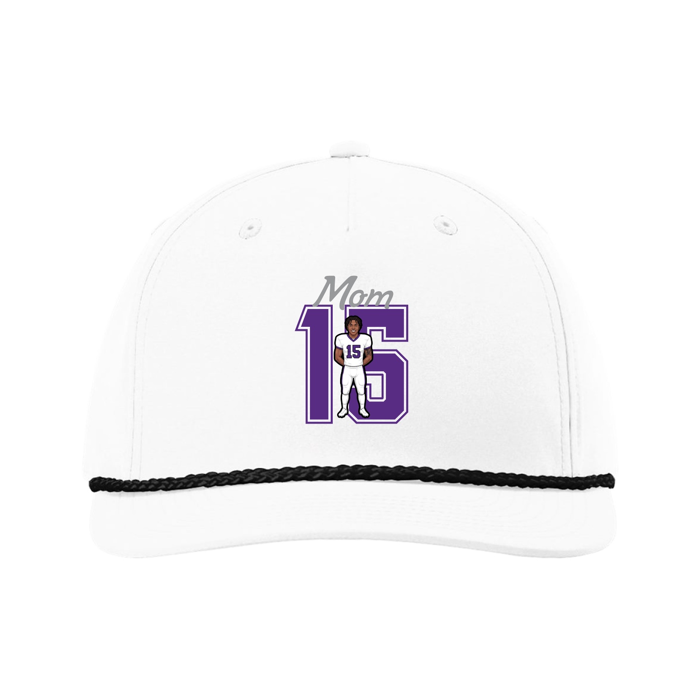 Five-Panel Classic Rope Cap — Mothers Day Shirsey in White
