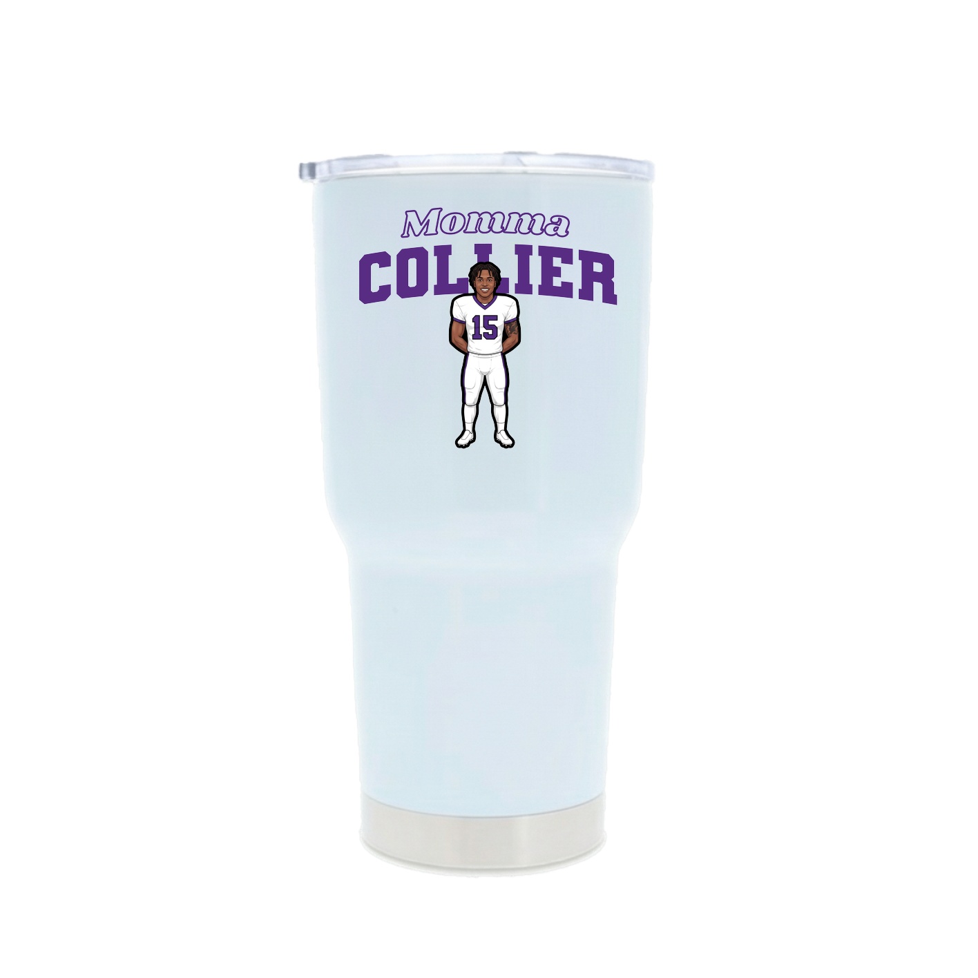 30oz Stainless Steel Tumbler — Mothers Day Block in White