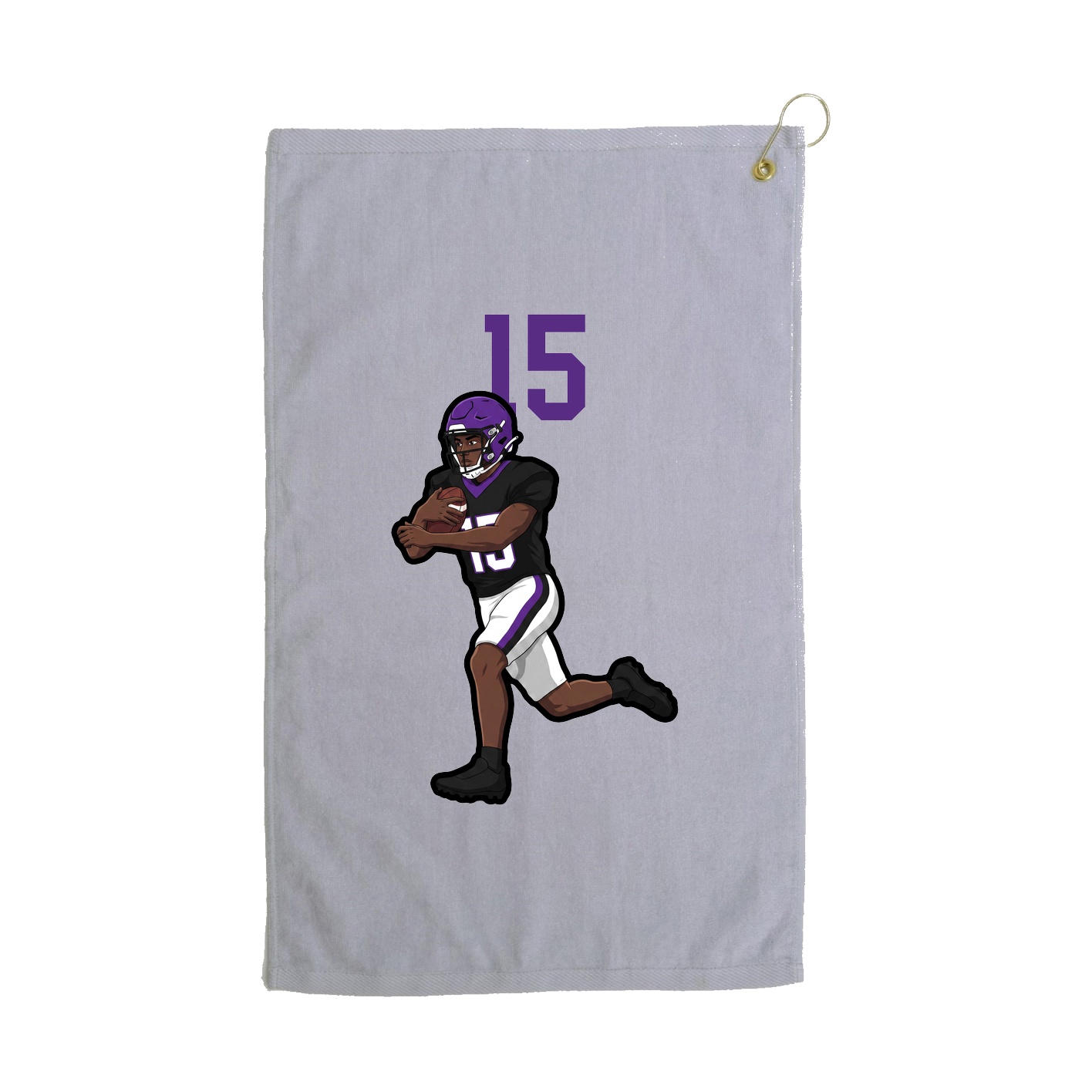 Golf Towel — Number Top in Grey