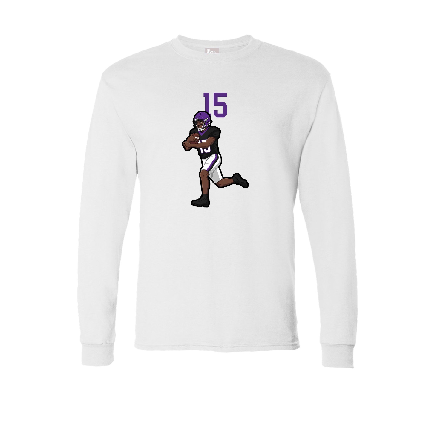 Long Sleeve Tee — Number Top in White
