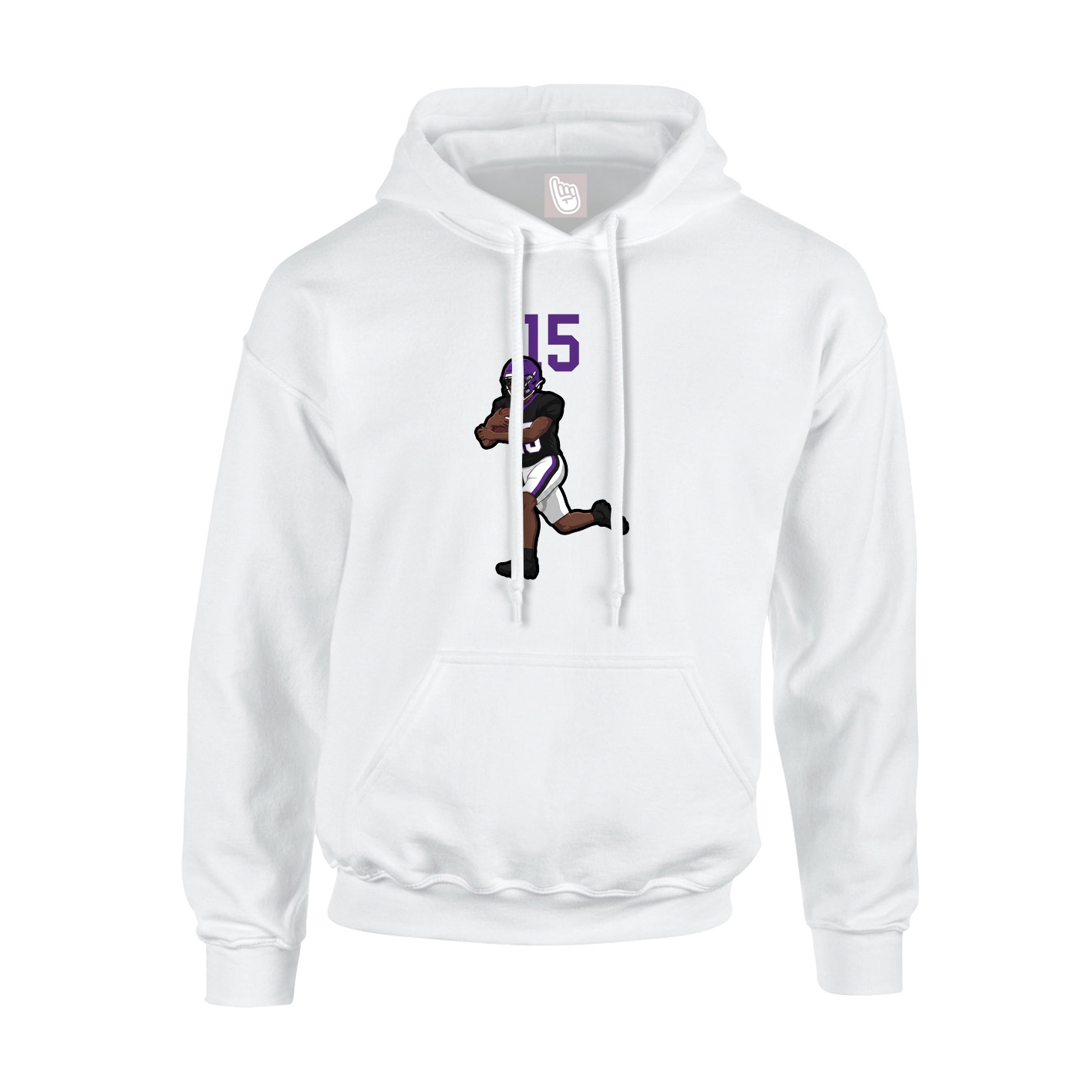 Hoodie — Number Top in White