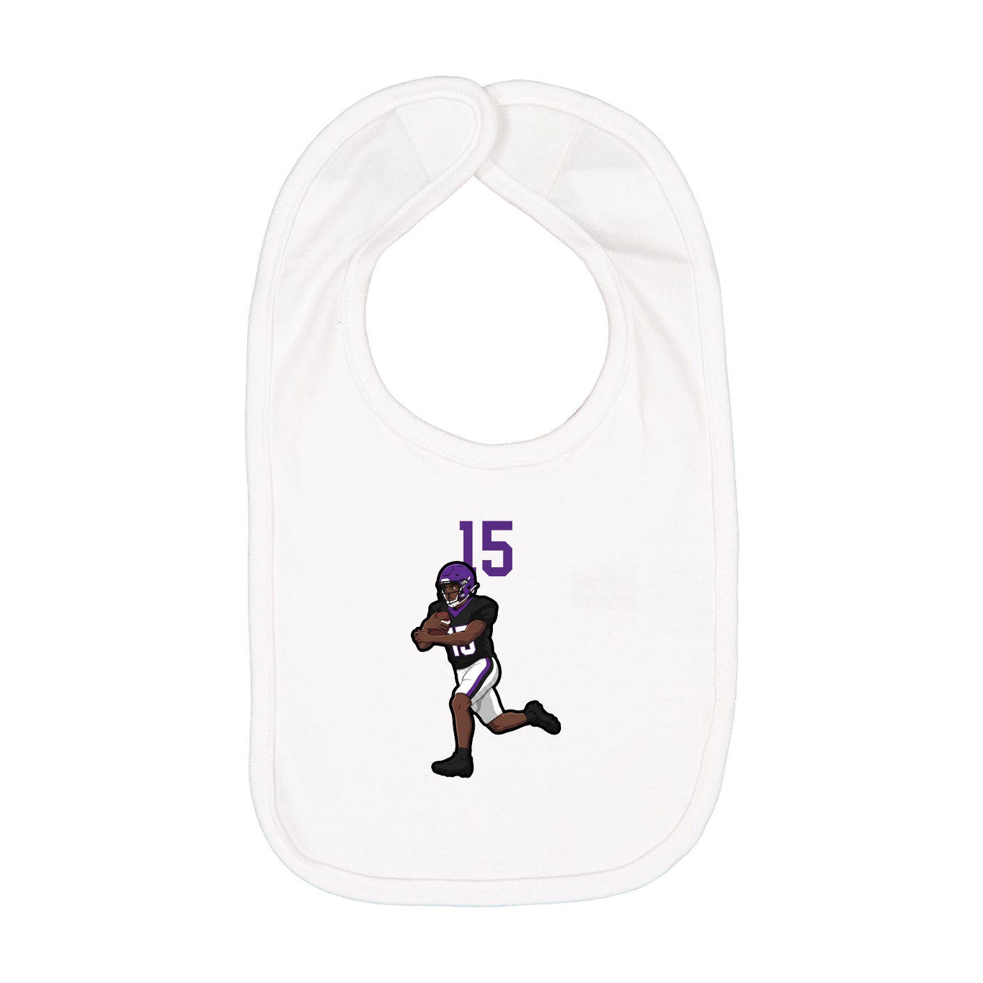 Infant Bib — Number Top in White