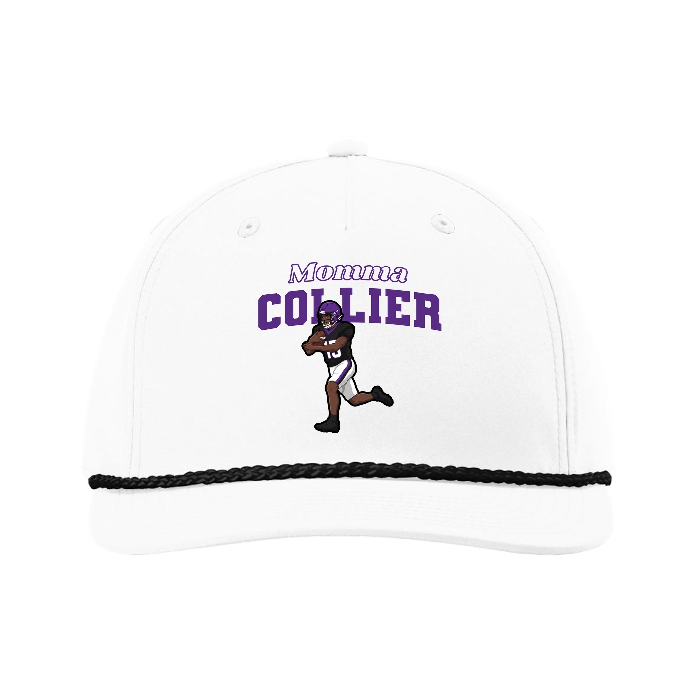 Five-Panel Classic Rope Cap — Mothers Day Block in White
