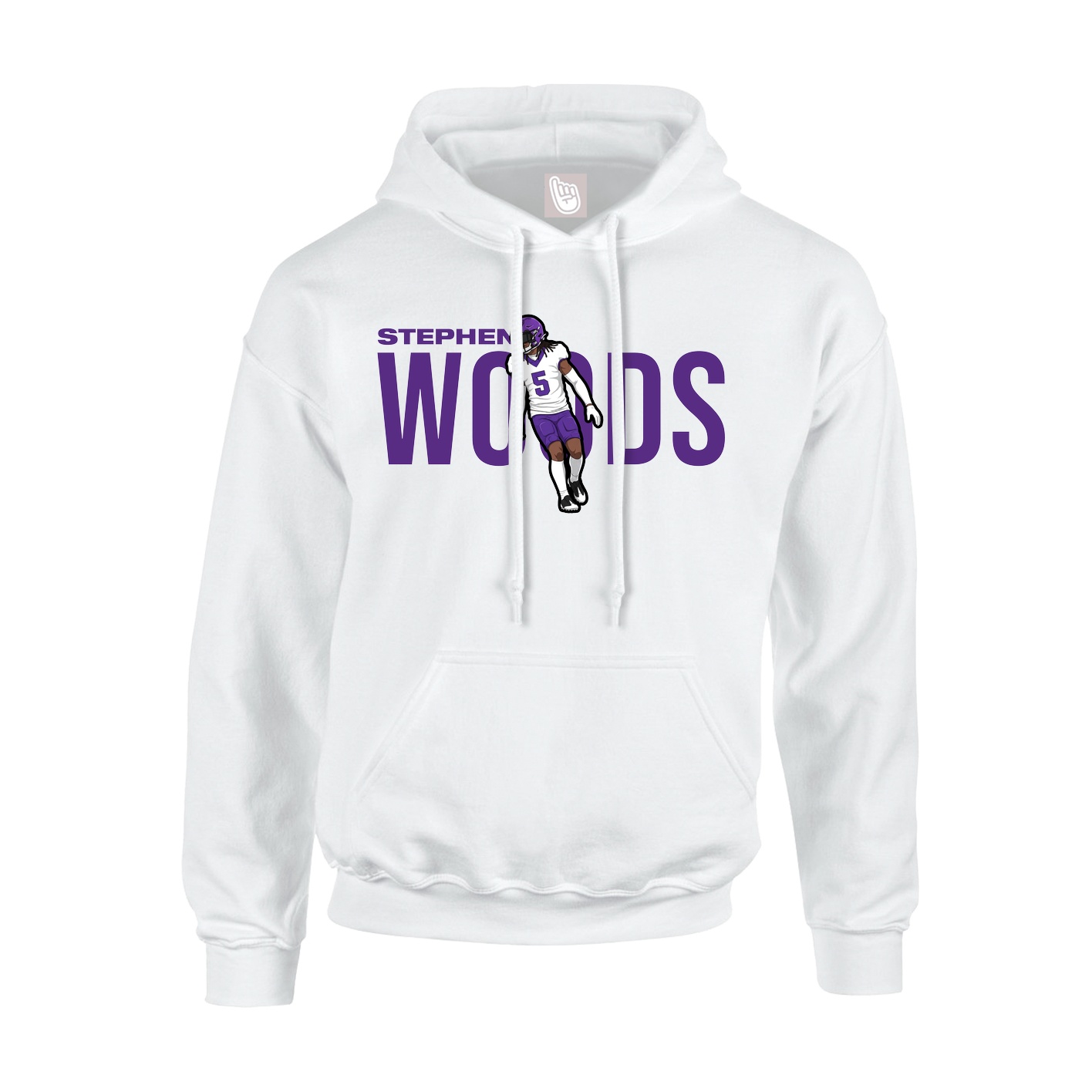 Youth Hoodie — Player Name in White