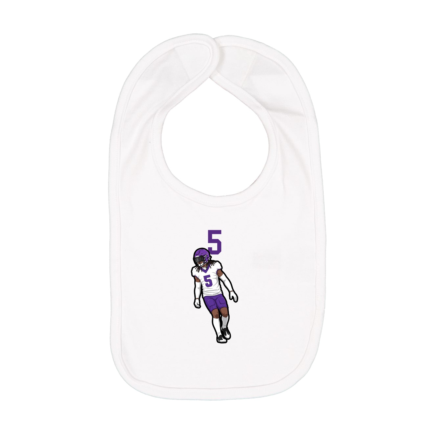 Infant Bib — Number Top in White