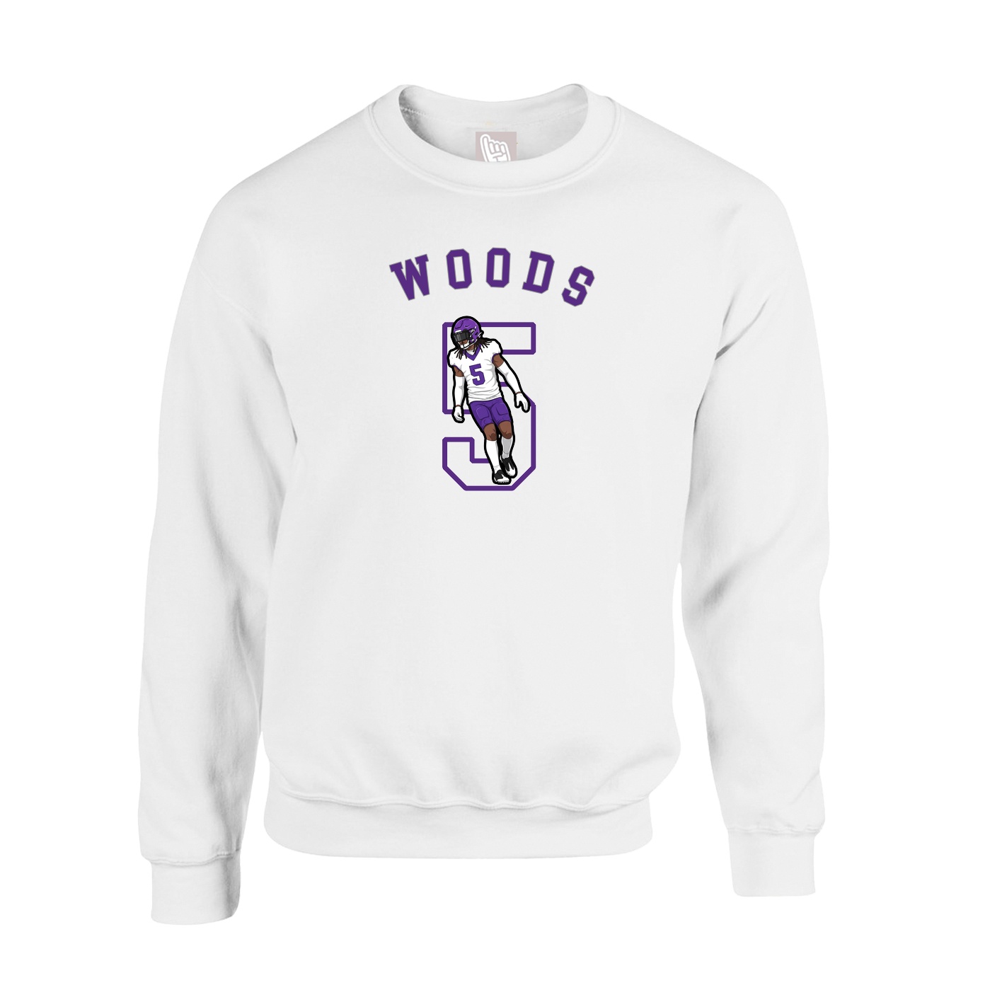 Fleece Crew — Shirsey Arch in White