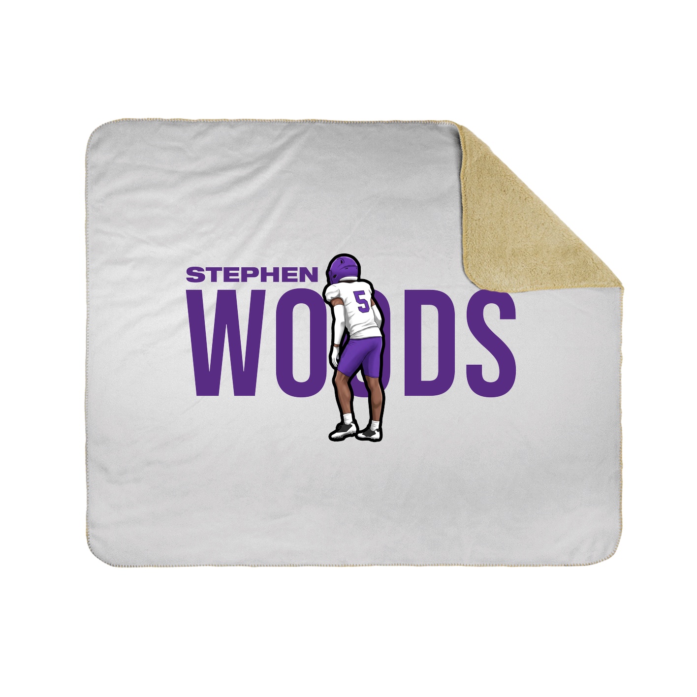 Throw Blanket — Player Name in White